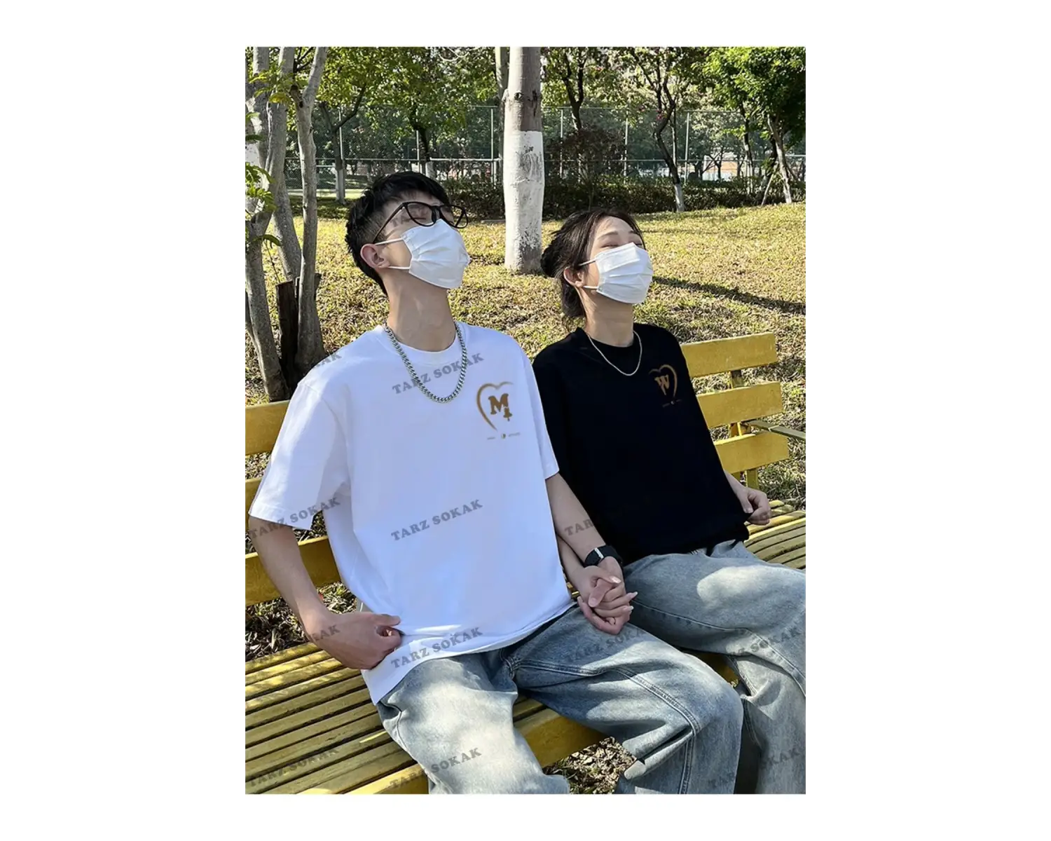 2 Adet Tir Harajuku Style Çift Sevgili Kombinleri Couple Clothing Yeni Sezon