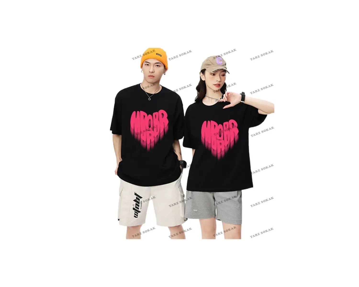 2 Adet Tir Harajuku Style Çift Sevgili Kombinleri Couple Clothing Yeni Sezon