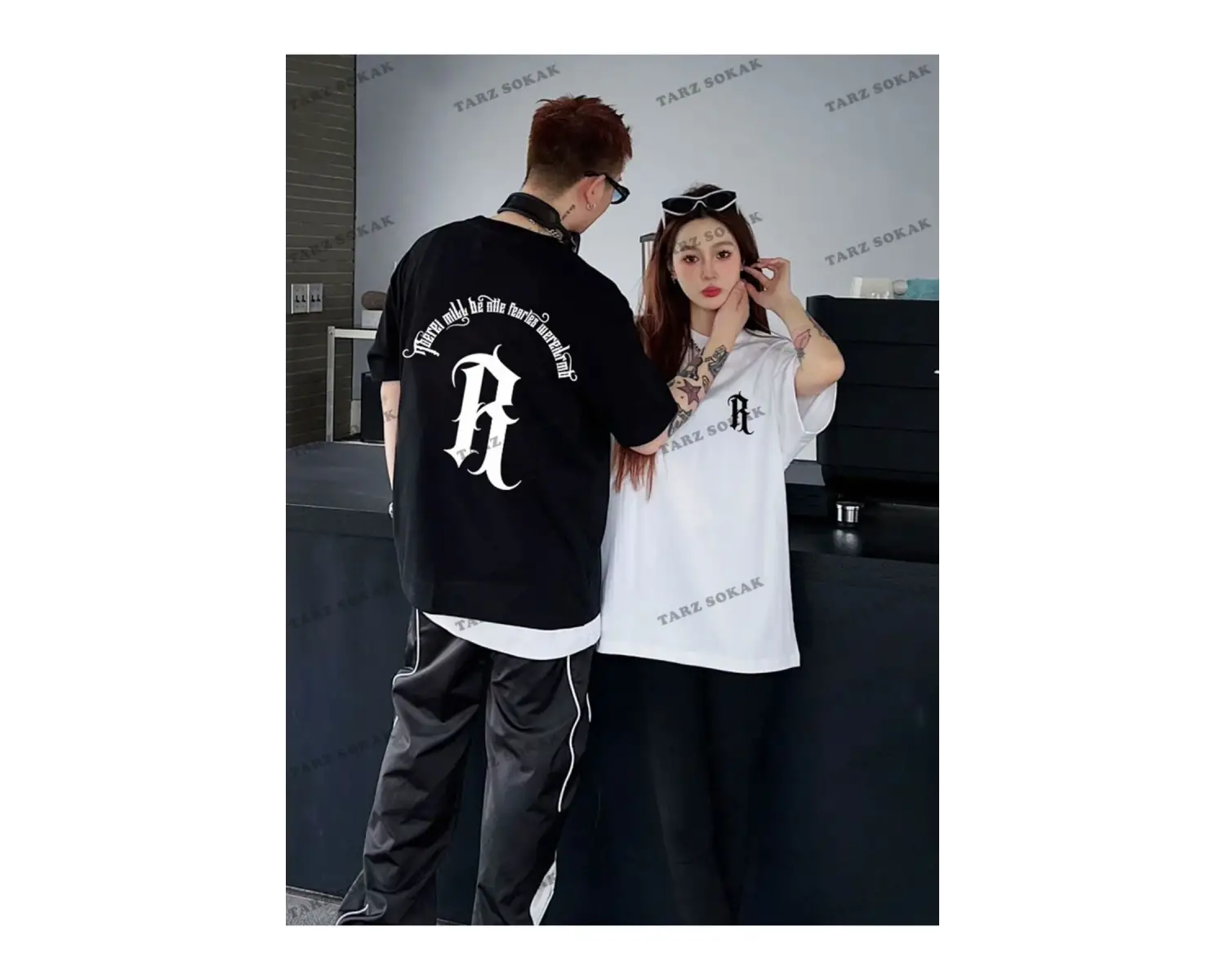 2 Adet Tir Harajuku Style Çift Sevgili Kombinleri Couple Clothing Yeni Sezon