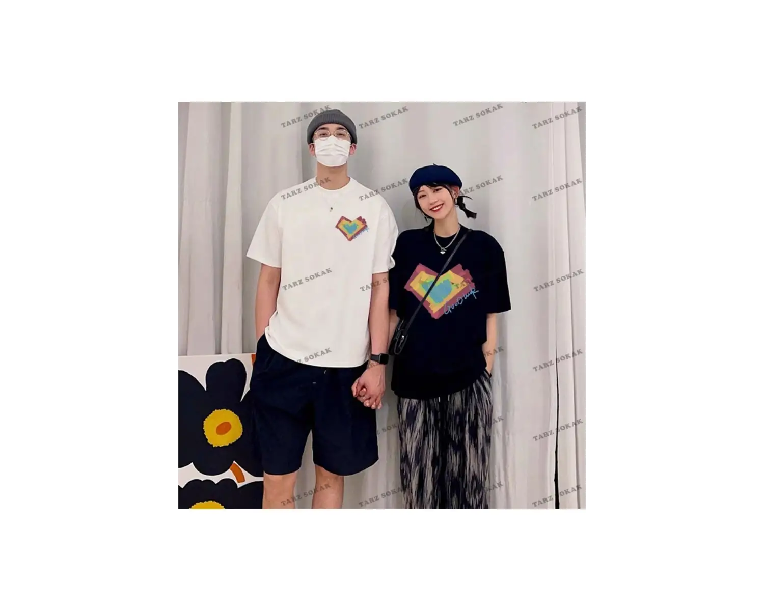 2 Adet Tir Harajuku Style Çift Sevgili Kombinleri Couple Clothing Yeni Sezon