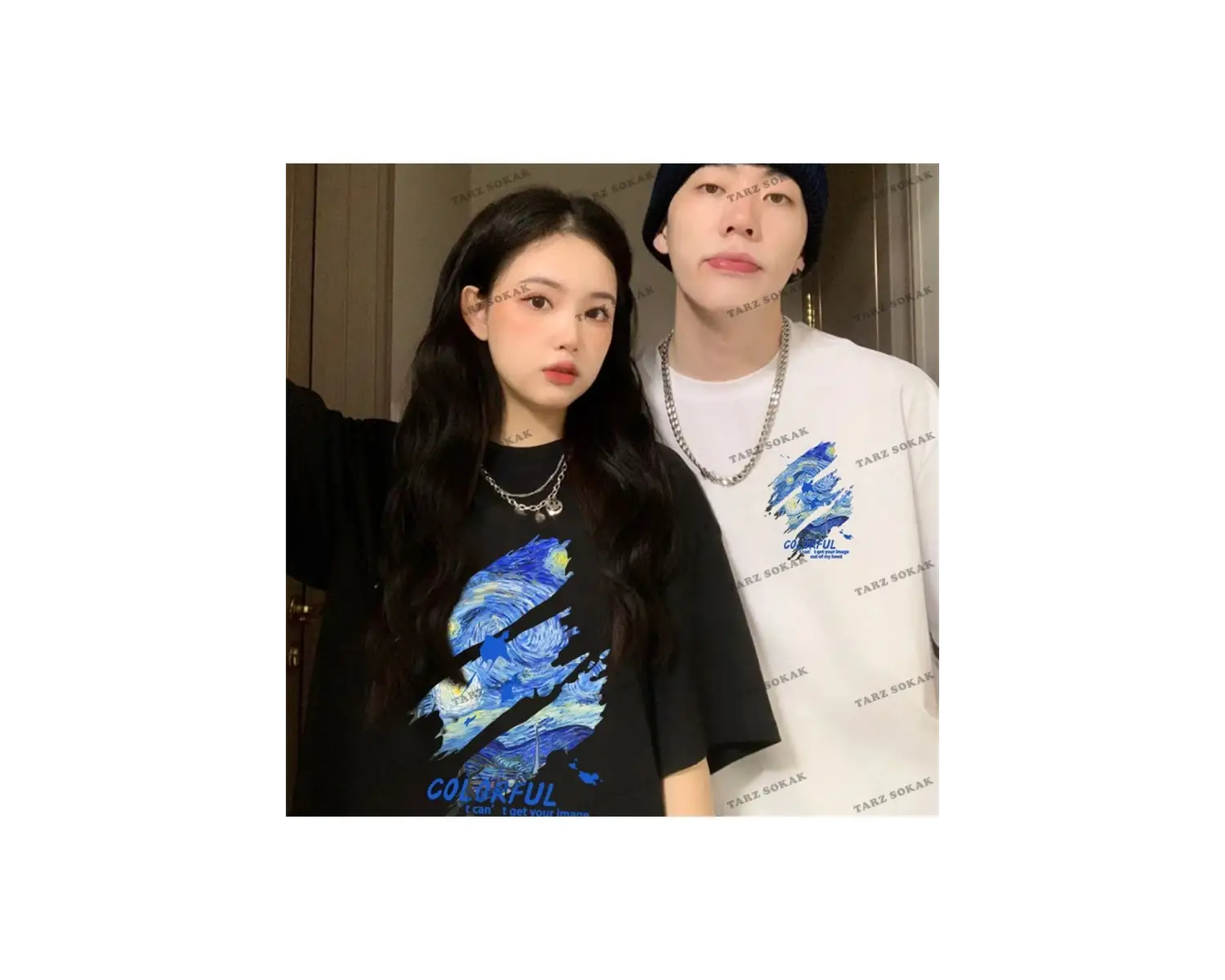 2 Adet Tir Harajuku Style Çift Sevgili Kombinleri Couple Clothing Yeni Sezon