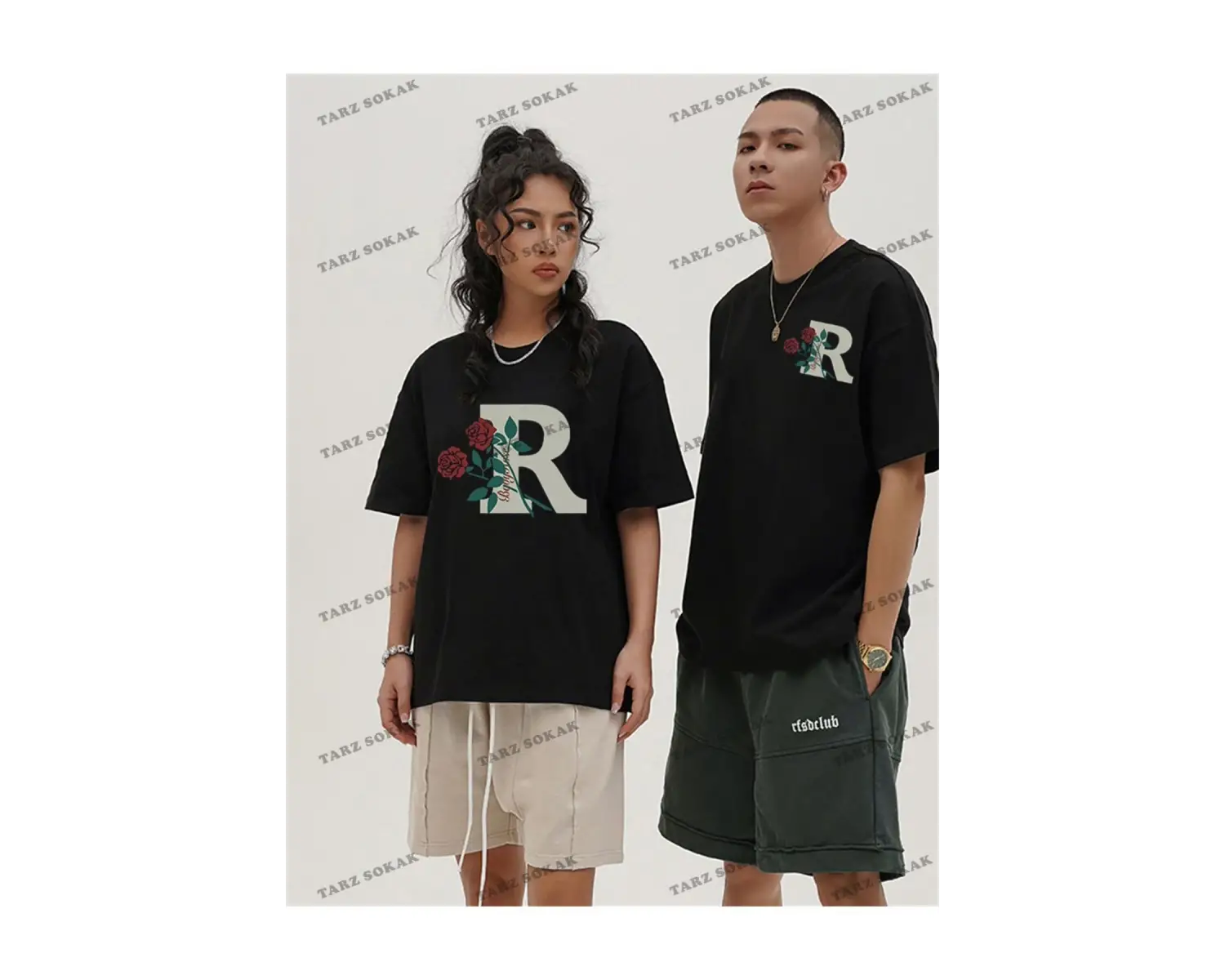 2 Adet Tir Harajuku Style Çift Sevgili Kombinleri Couple Clothing Yeni Sezon