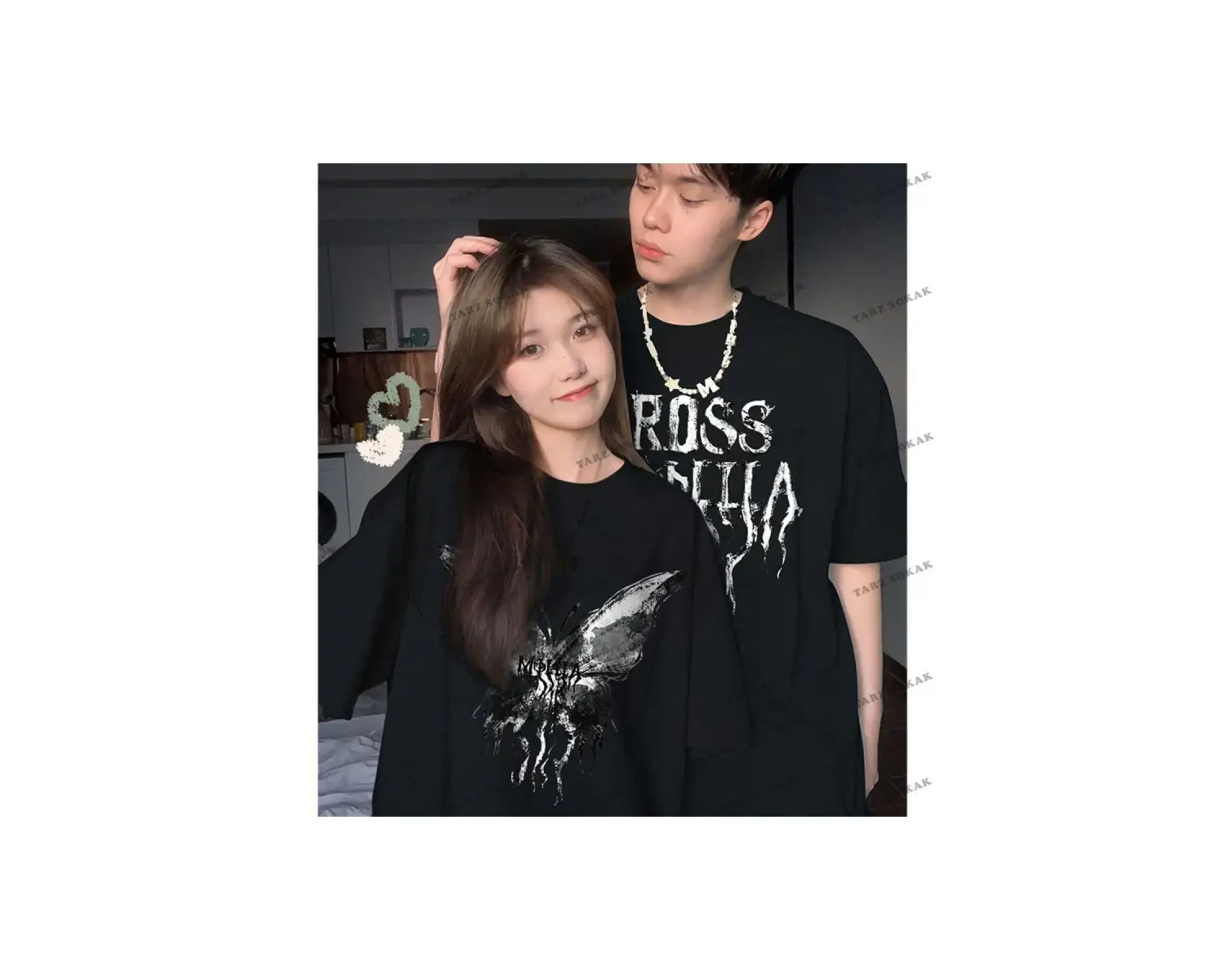 2 Adet Tir Harajuku Style Çift Sevgili Kombinleri Couple Clothing Yeni Sezon