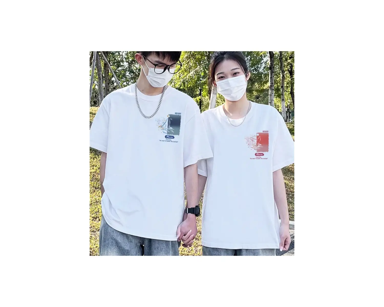 2 Adet Tir Harajuku Style Çift Sevgili Kombinleri Couple Clothing Yeni Sezon