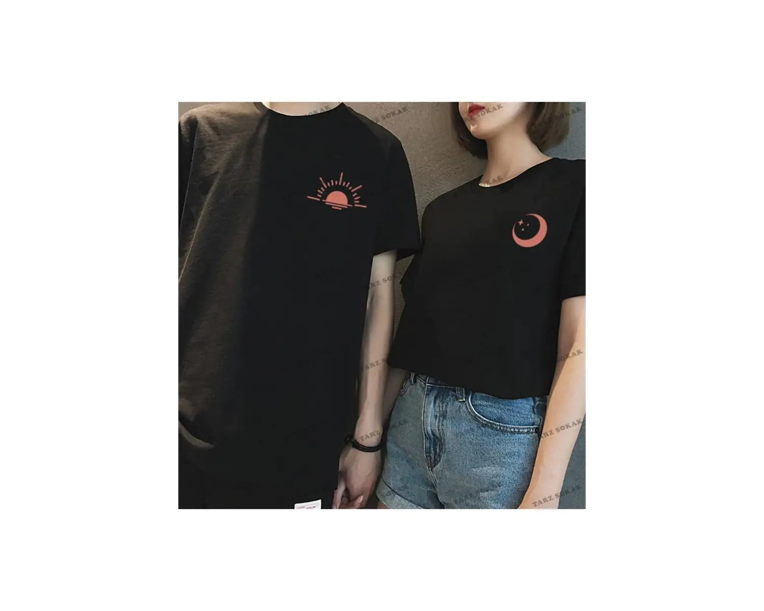 2 Adet Tir Harajuku Style Çift Sevgili Kombinleri Couple Clothing Yeni Sezon