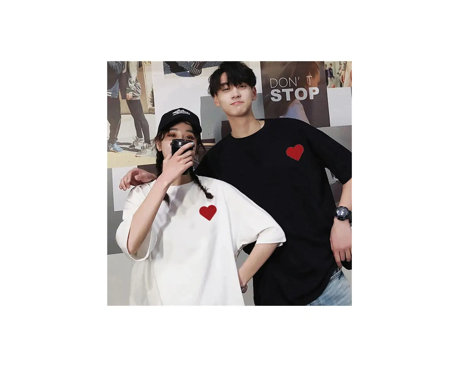 2 Adet Tir Harajuku Style Çift Sevgili Kombinleri Couple Clothing Yeni Sezon