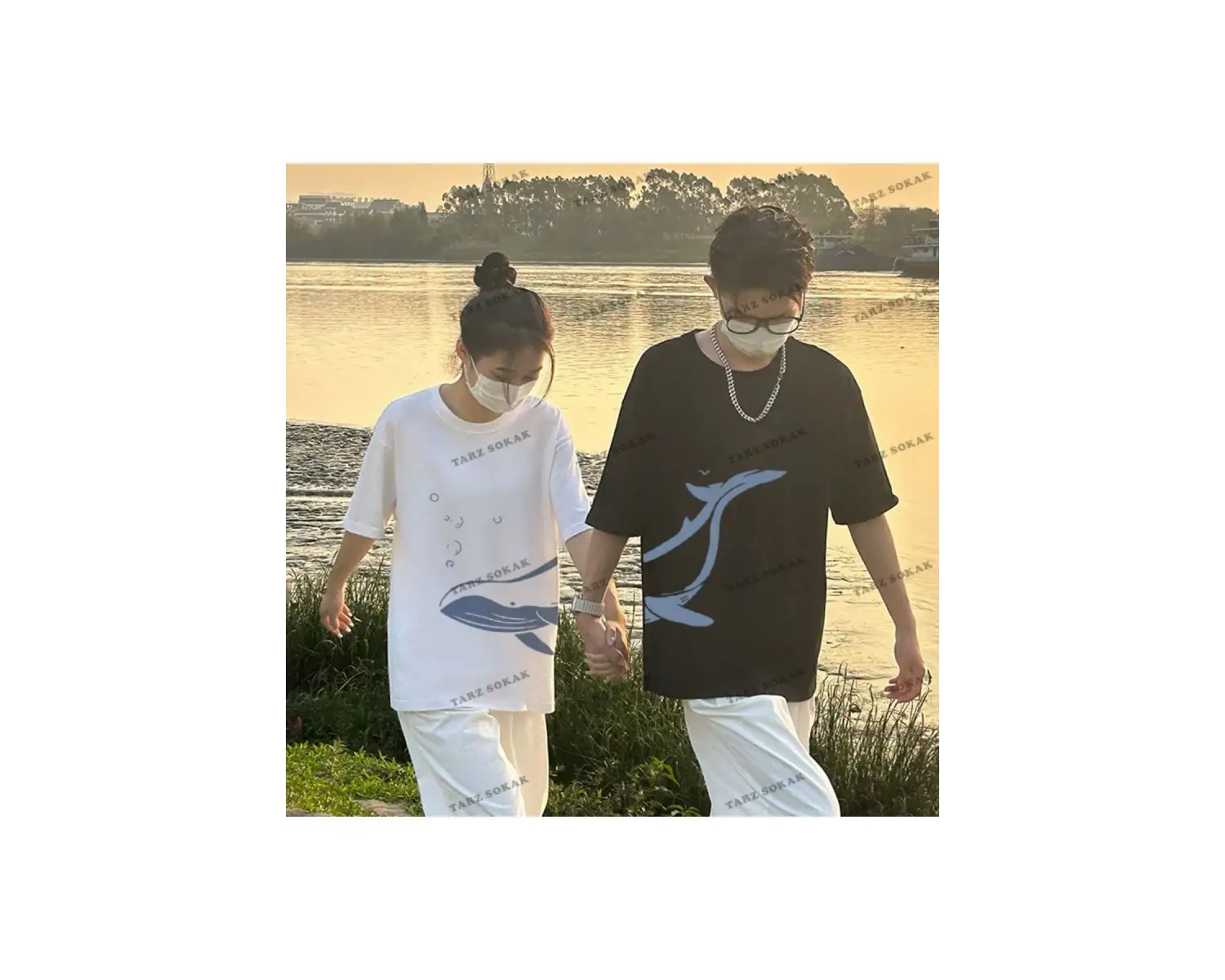 2 Adet Tir Harajuku Style Çift Sevgili Kombinleri Couple Clothing Yeni Sezon