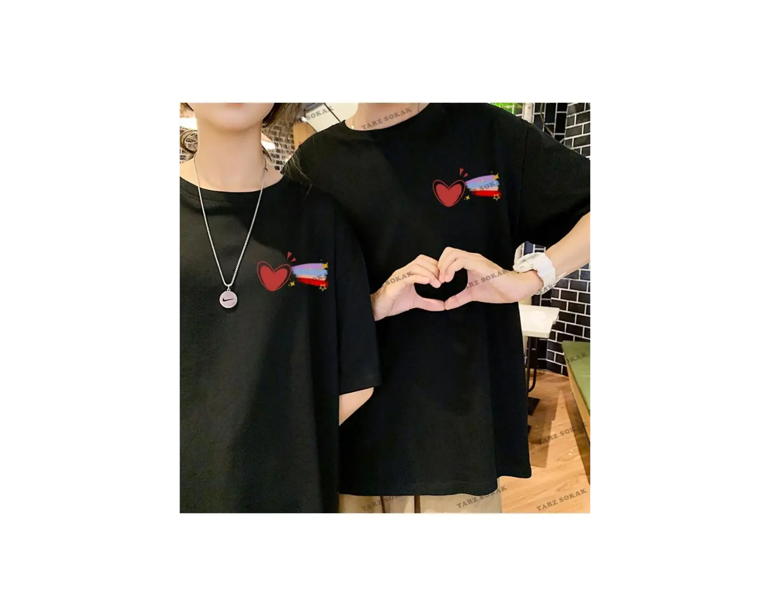 2 Adet Tir Harajuku Style Çift Sevgili Kombinleri Couple Clothing Yeni Sezon