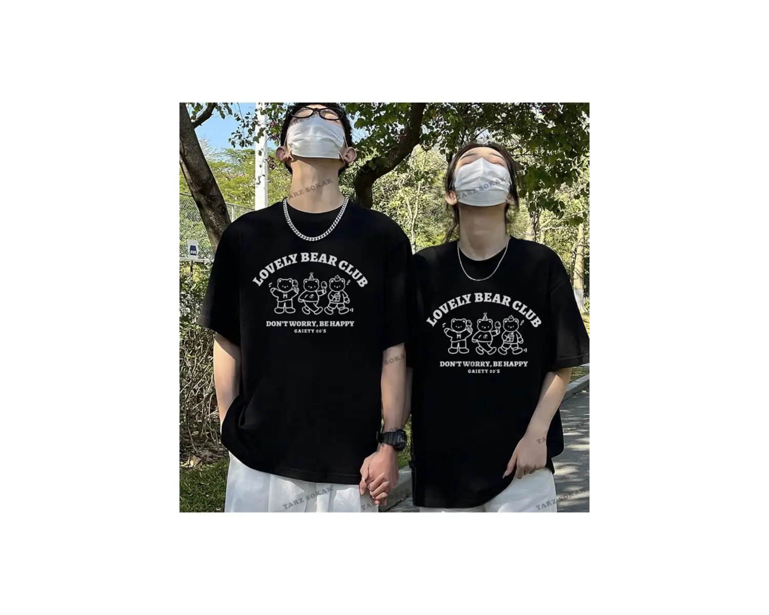 2 Adet Tir Harajuku Style Çift Sevgili Kombinleri Couple Clothing Yeni Sezon