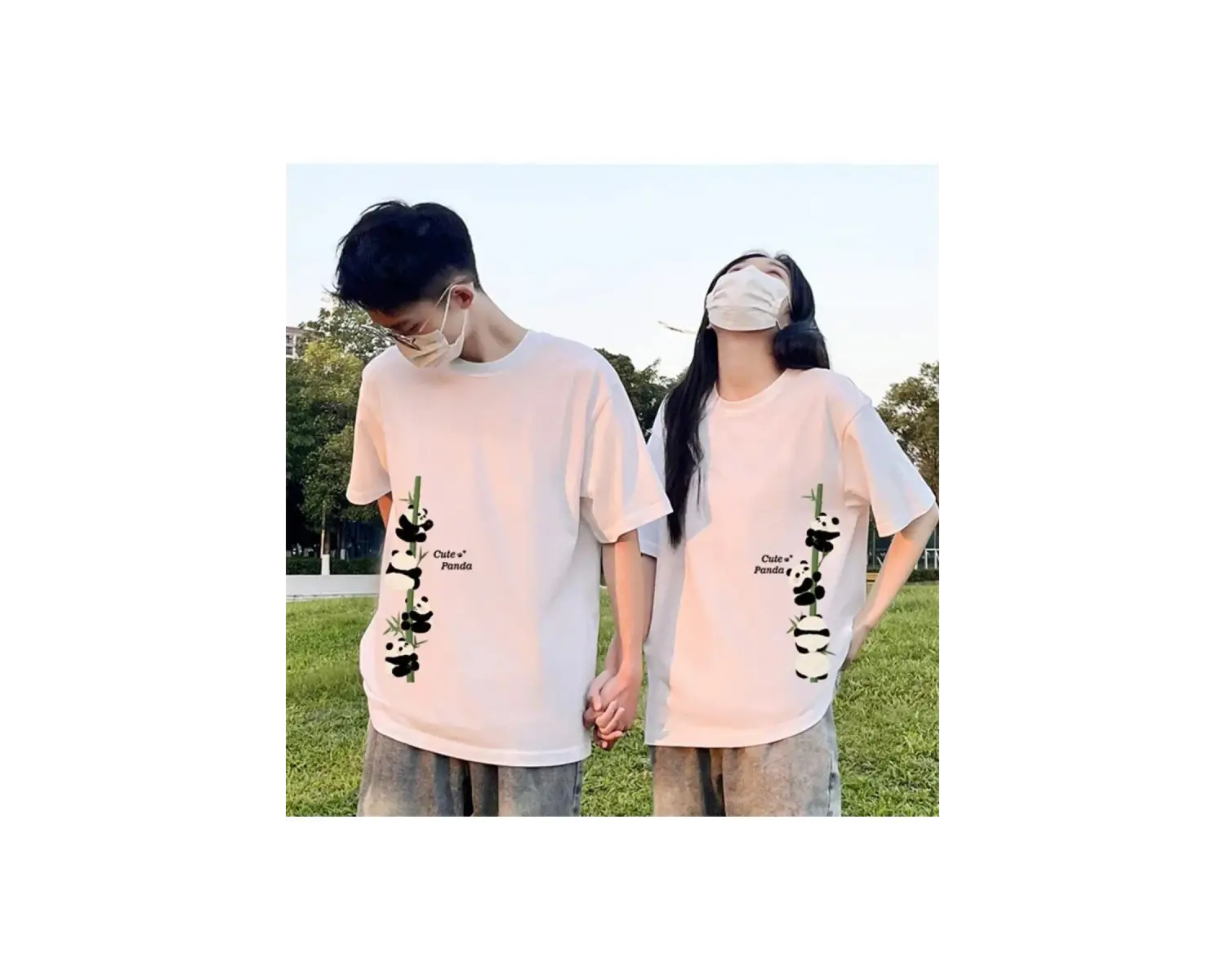 2 Adet Tir Harajuku Style Çift Sevgili Kombinleri Couple Clothing Yeni Sezon