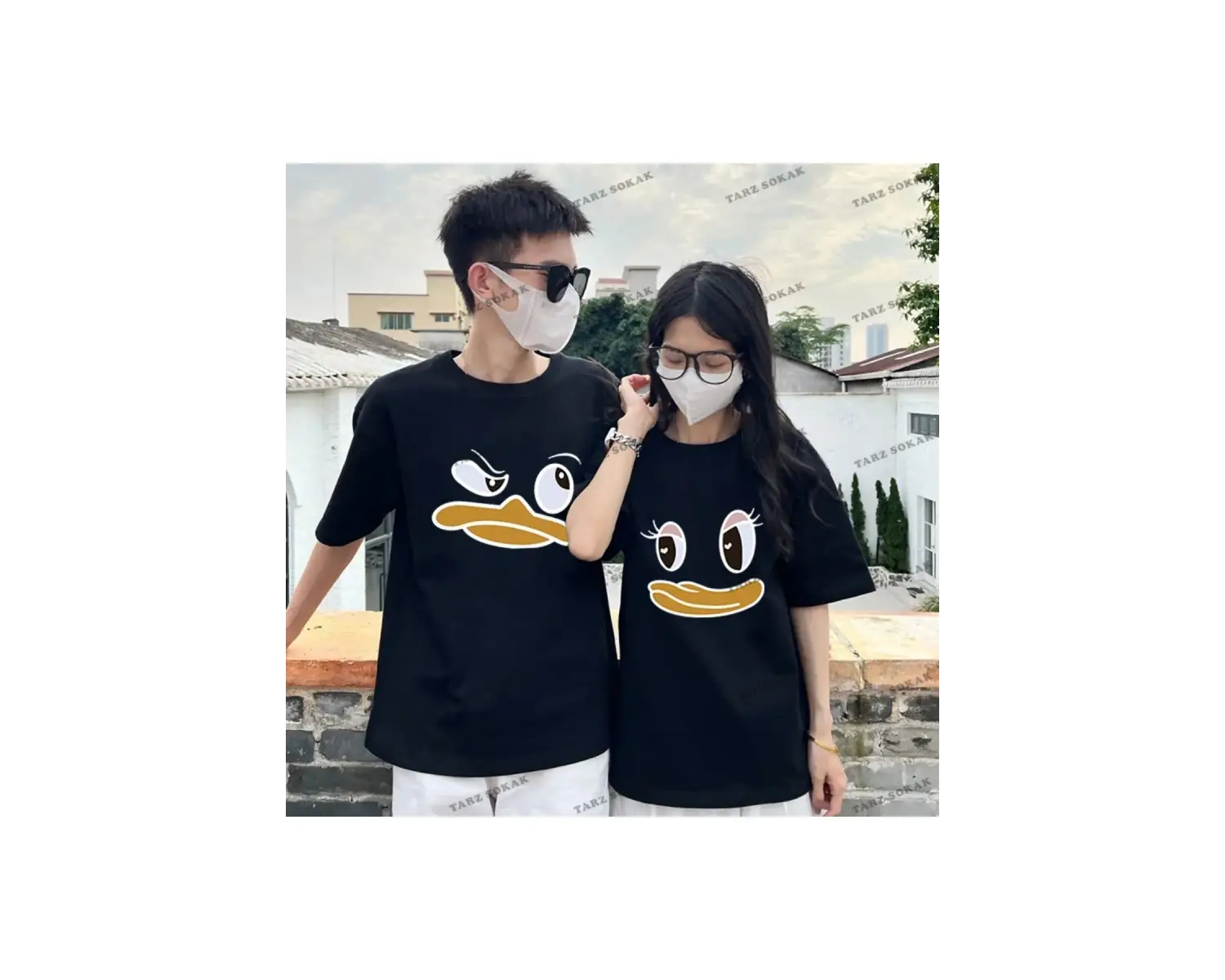 2 Adet Tir Harajuku Style Çift Sevgili Kombinleri Couple Clothing Yeni Sezon