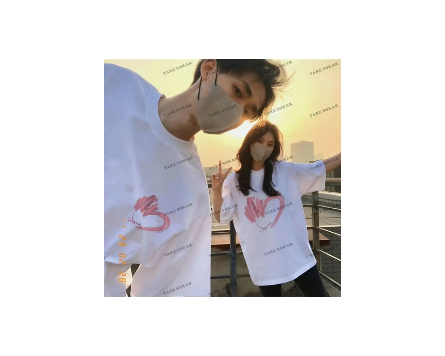 2 Adet Tir Harajuku Style Çift Sevgili Kombinleri Couple Clothing Yeni Sezon