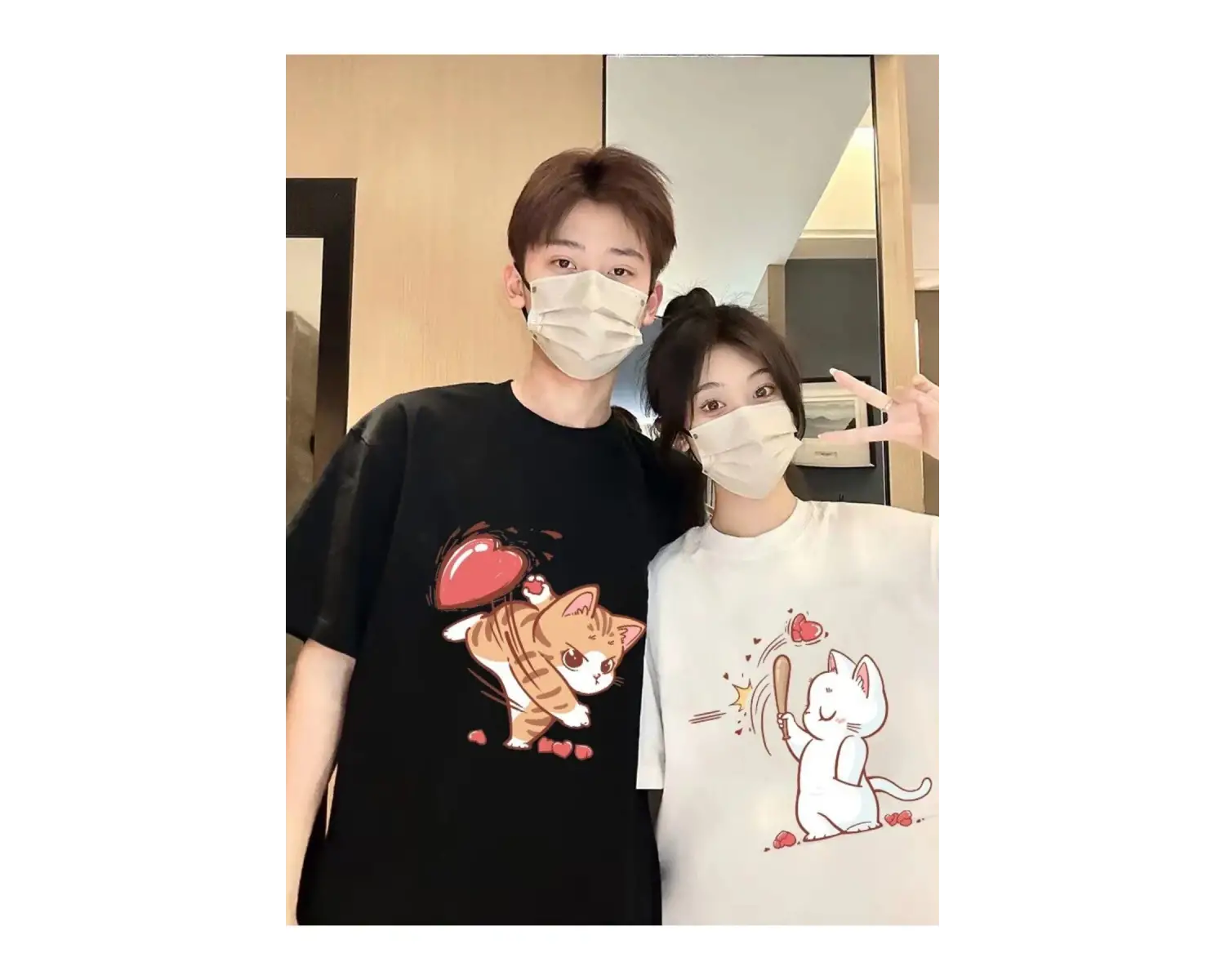 2 Adet Tir Harajuku Style Çift Sevgili Kombinleri Couple Clothing Yeni Sezon