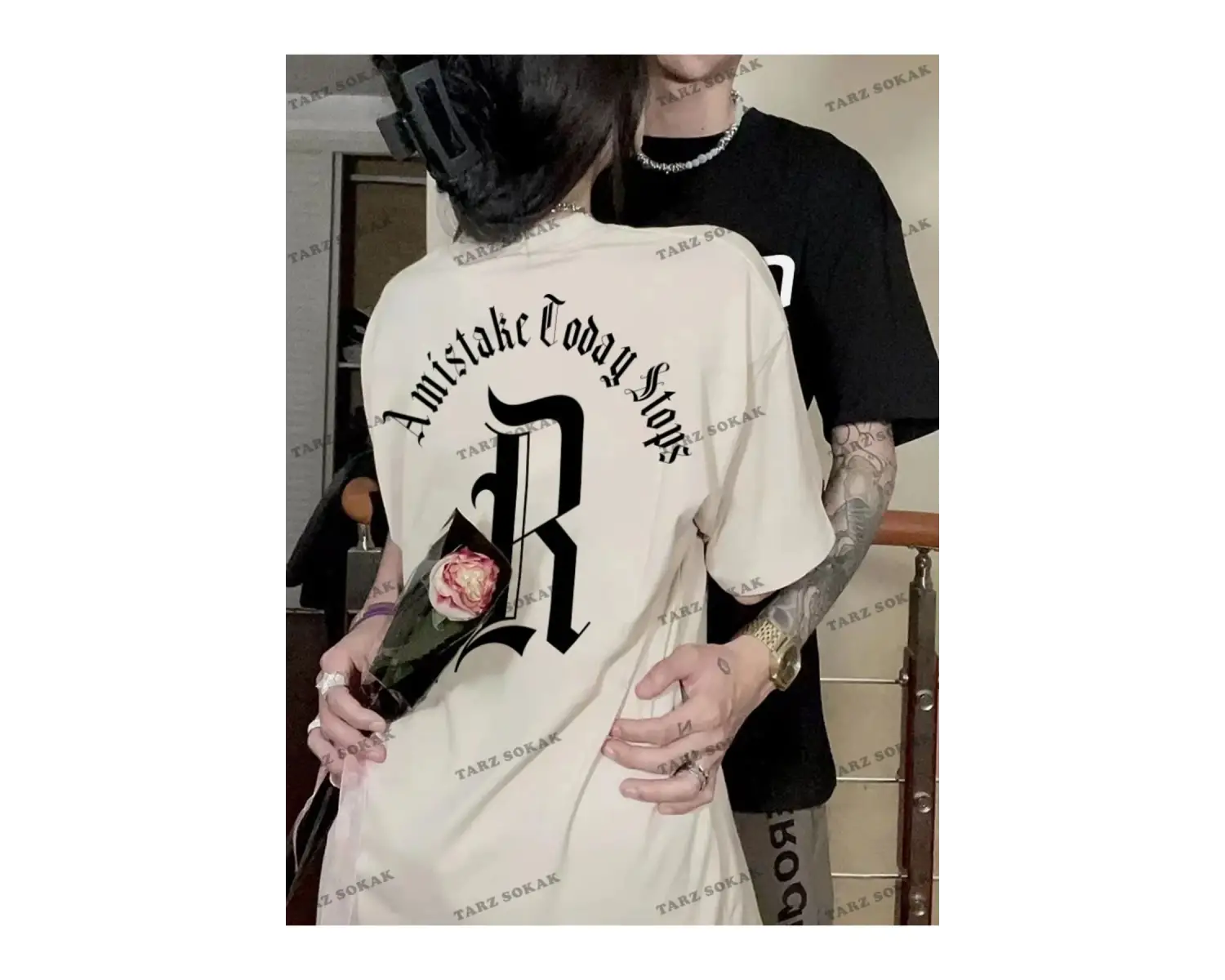 2 Adet Tir Harajuku Style Çift Sevgili Kombinleri Couple Clothing Yeni Sezon