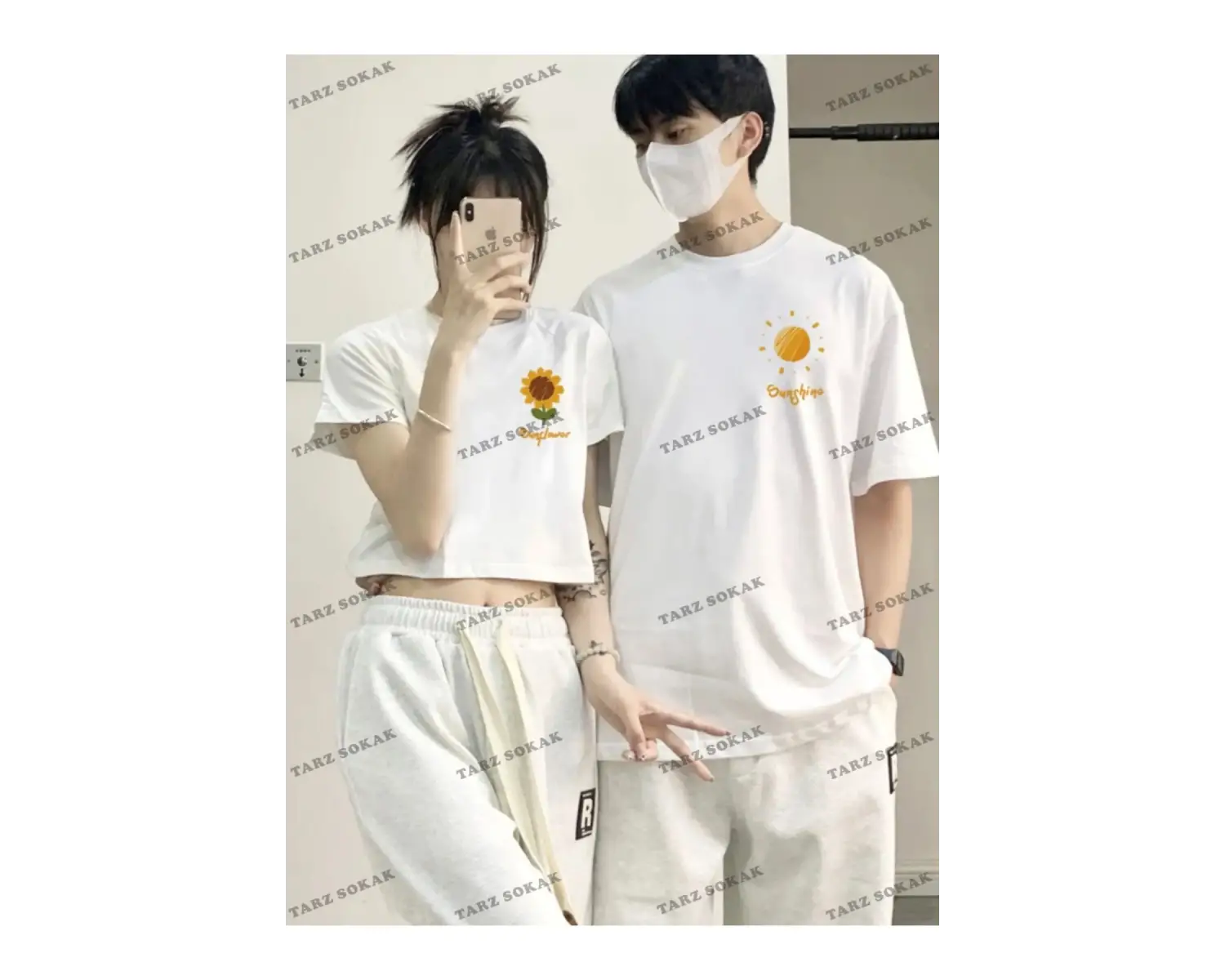 2 Adet Tir Harajuku Style Çift Sevgili Kombinleri Couple Clothing Yeni Sezon