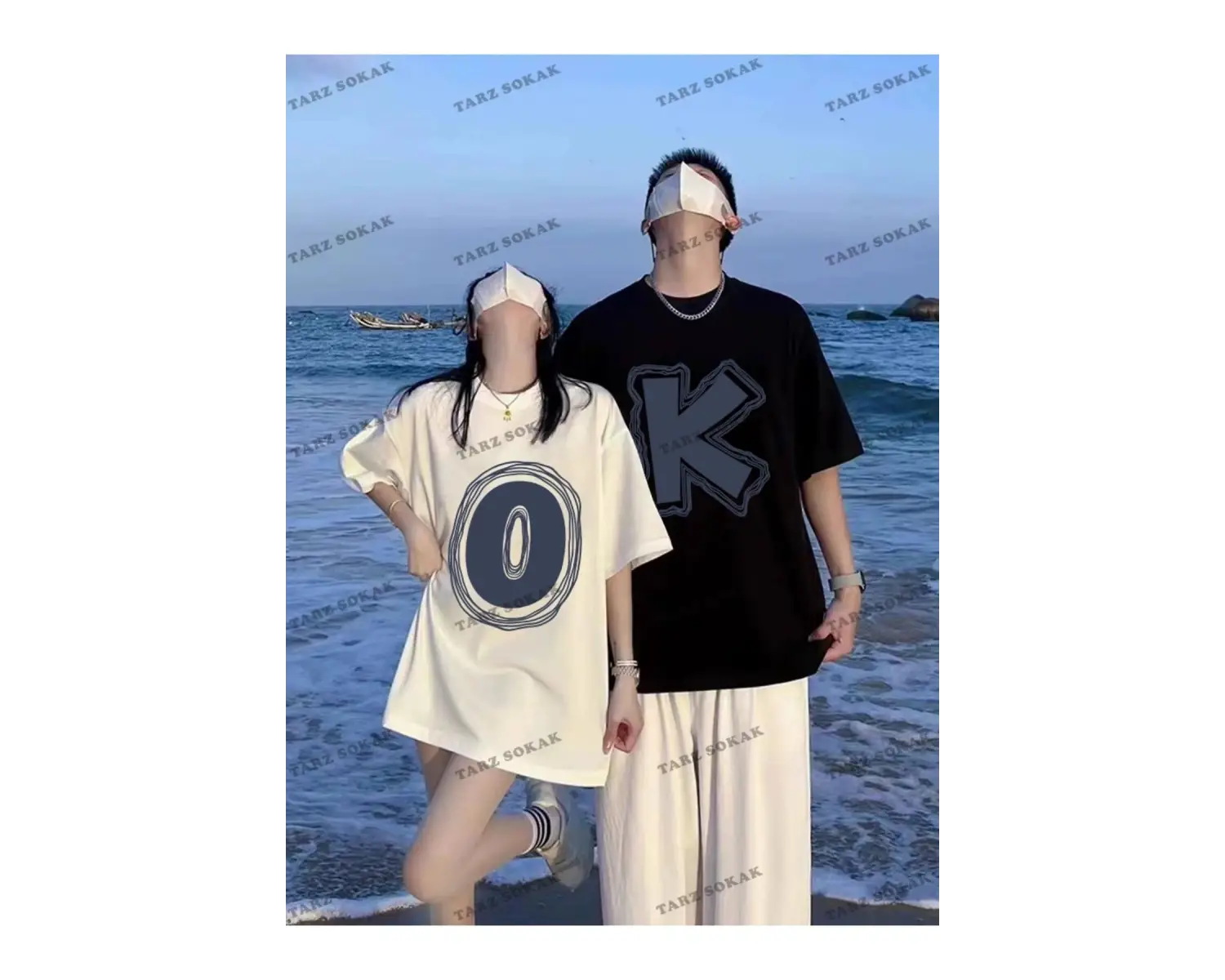 2 Adet Tir Harajuku Style Çift Sevgili Kombinleri Couple Clothing Yeni Sezon