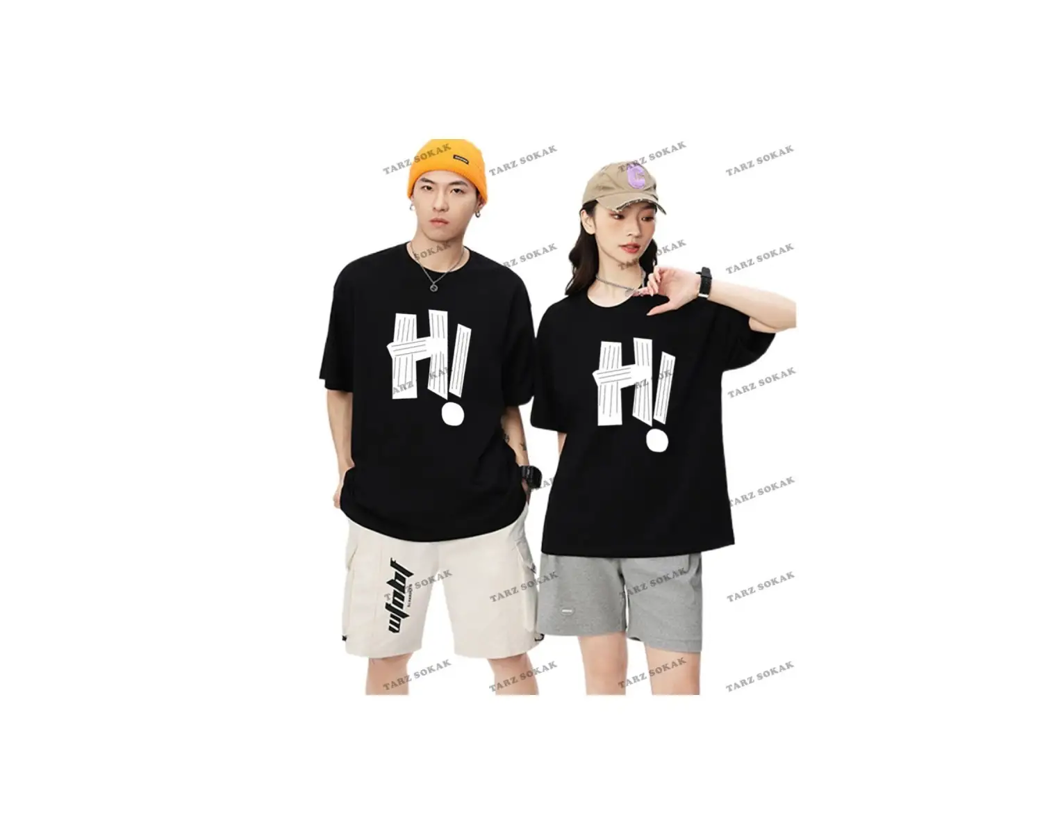 2 Adet Tir Harajuku Style Çift Sevgili Kombinleri Couple Clothing Yeni Sezon