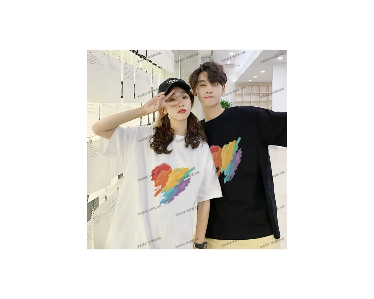 2 Adet Tir Harajuku Style Çift Sevgili Kombinleri Couple Clothing Yeni Sezon