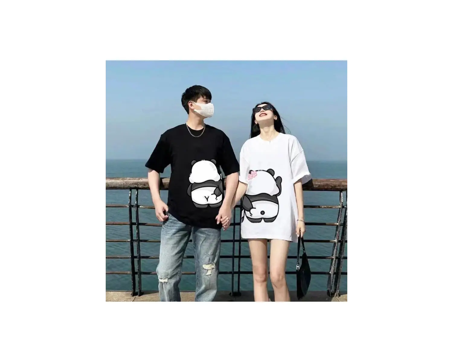 2 Adet Tir Harajuku Style Çift Sevgili Kombinleri Couple Clothing Yeni Sezon