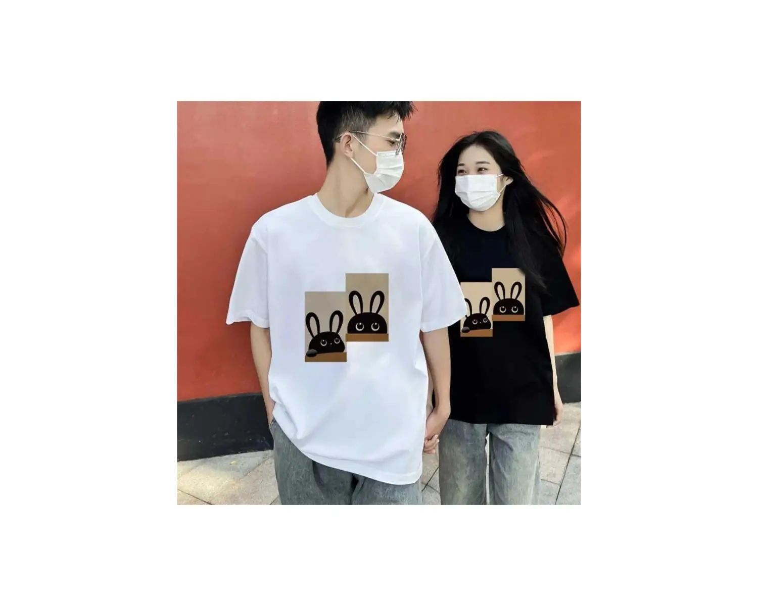 2 Adet Tir Harajuku Style Çift Sevgili Kombinleri Couple Clothing Yeni Sezon