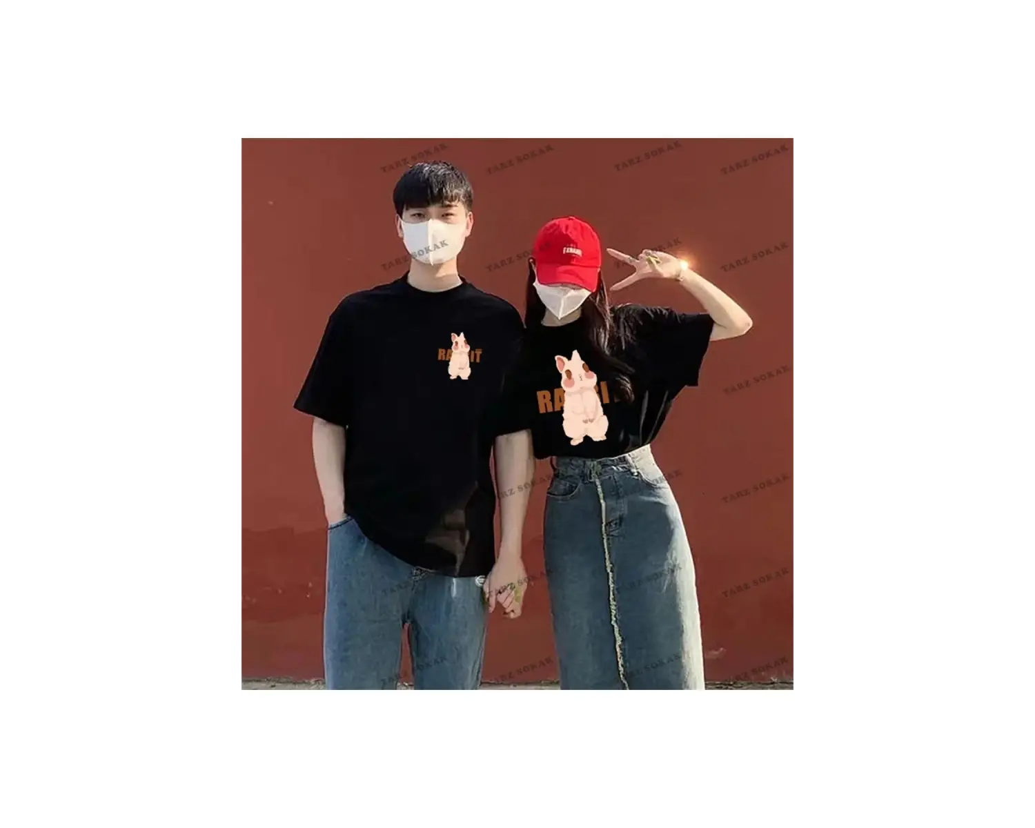 2 Adet Tir Harajuku Style Çift Sevgili Kombinleri Couple Clothing Yeni Sezon