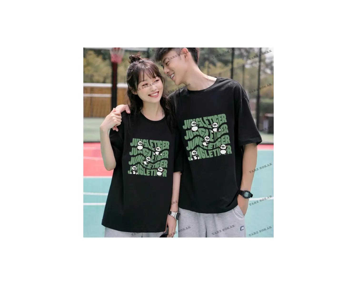 2 Adet Tir Harajuku Style Çift Sevgili Kombinleri Couple Clothing Yeni Sezon