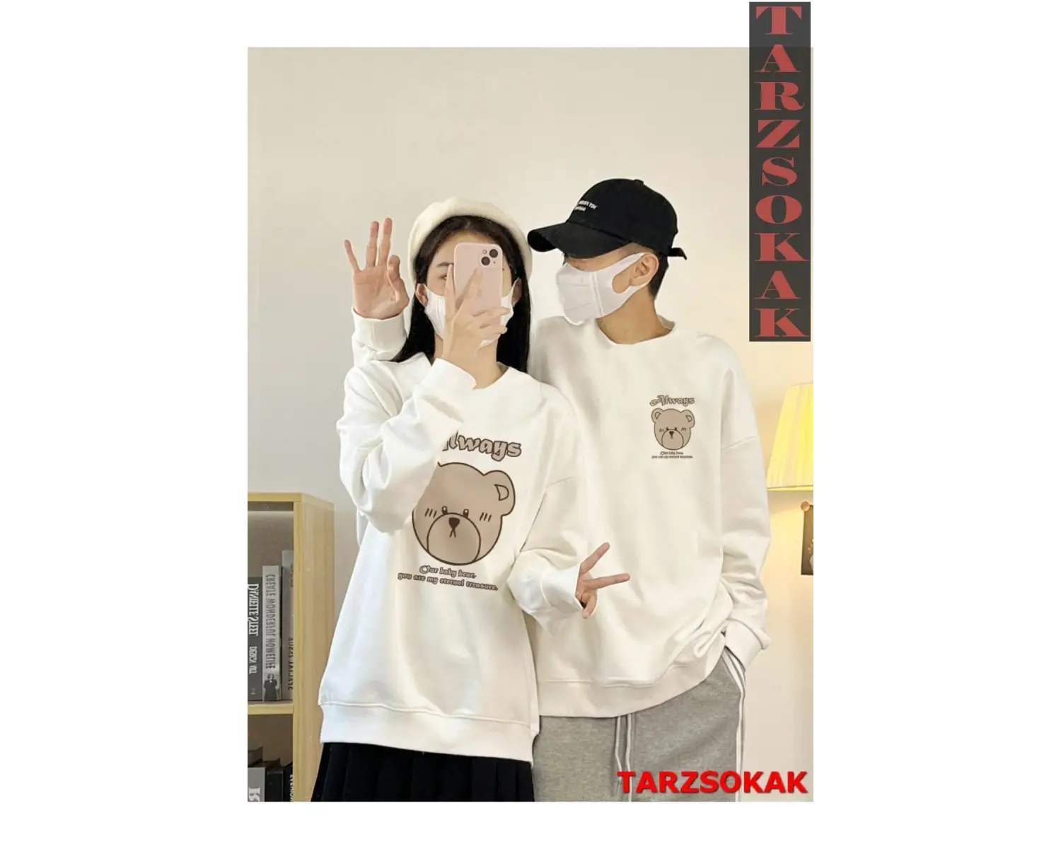 2 Li Harajuku Style Çift Sevgili Kombinleri Couple Clothing Yeni Sezon 2 Adet