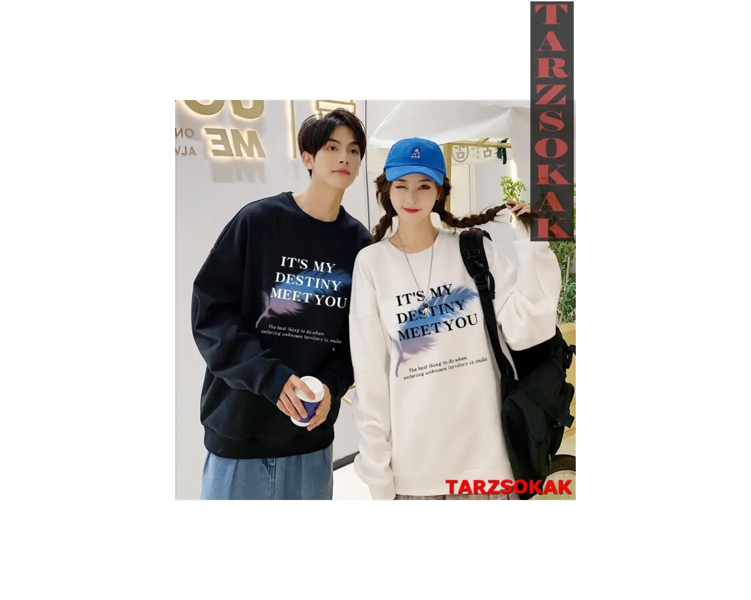 2 Li Harajuku Style Çift Sevgili Kombinleri Couple Clothing Yeni Sezon 2 Adet