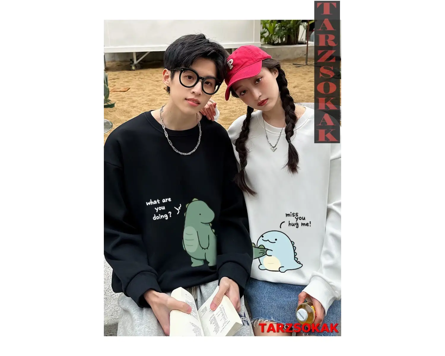 2 Li Harajuku Style Çift Sevgili Kombinleri Couple Clothing Yeni Sezon 2 Adet