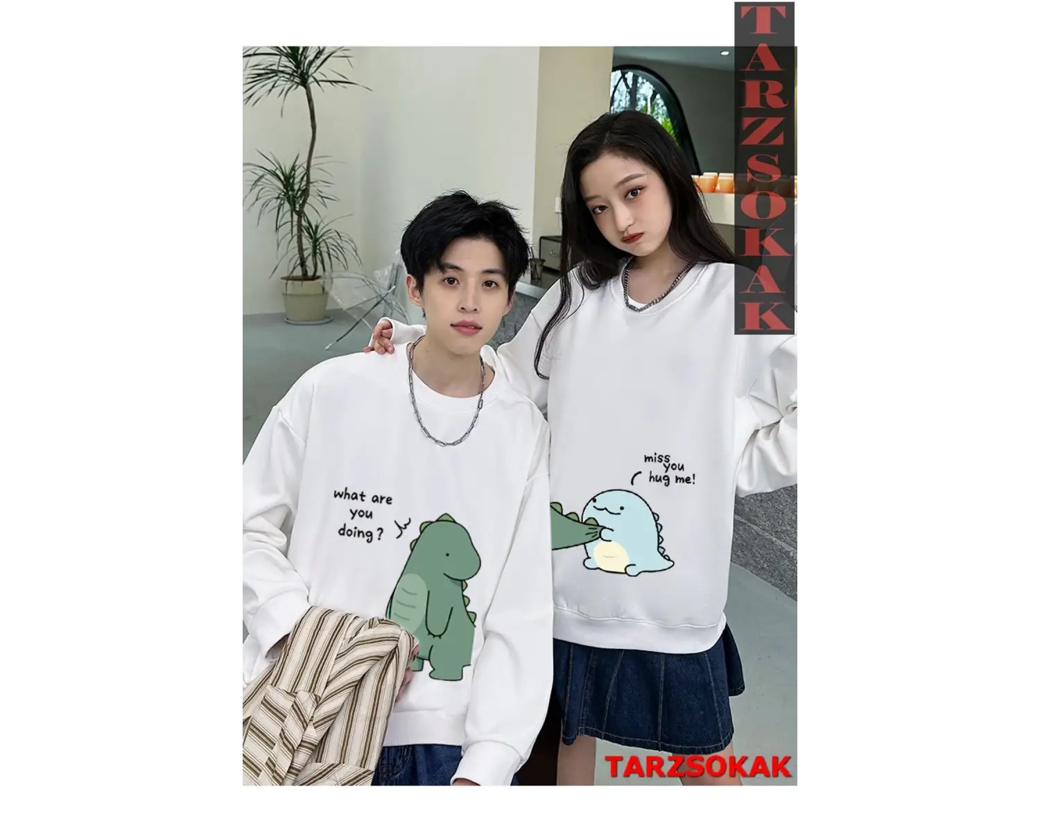 2 Li Harajuku Style Çift Sevgili Kombinleri Couple Clothing Yeni Sezon 2 Adet