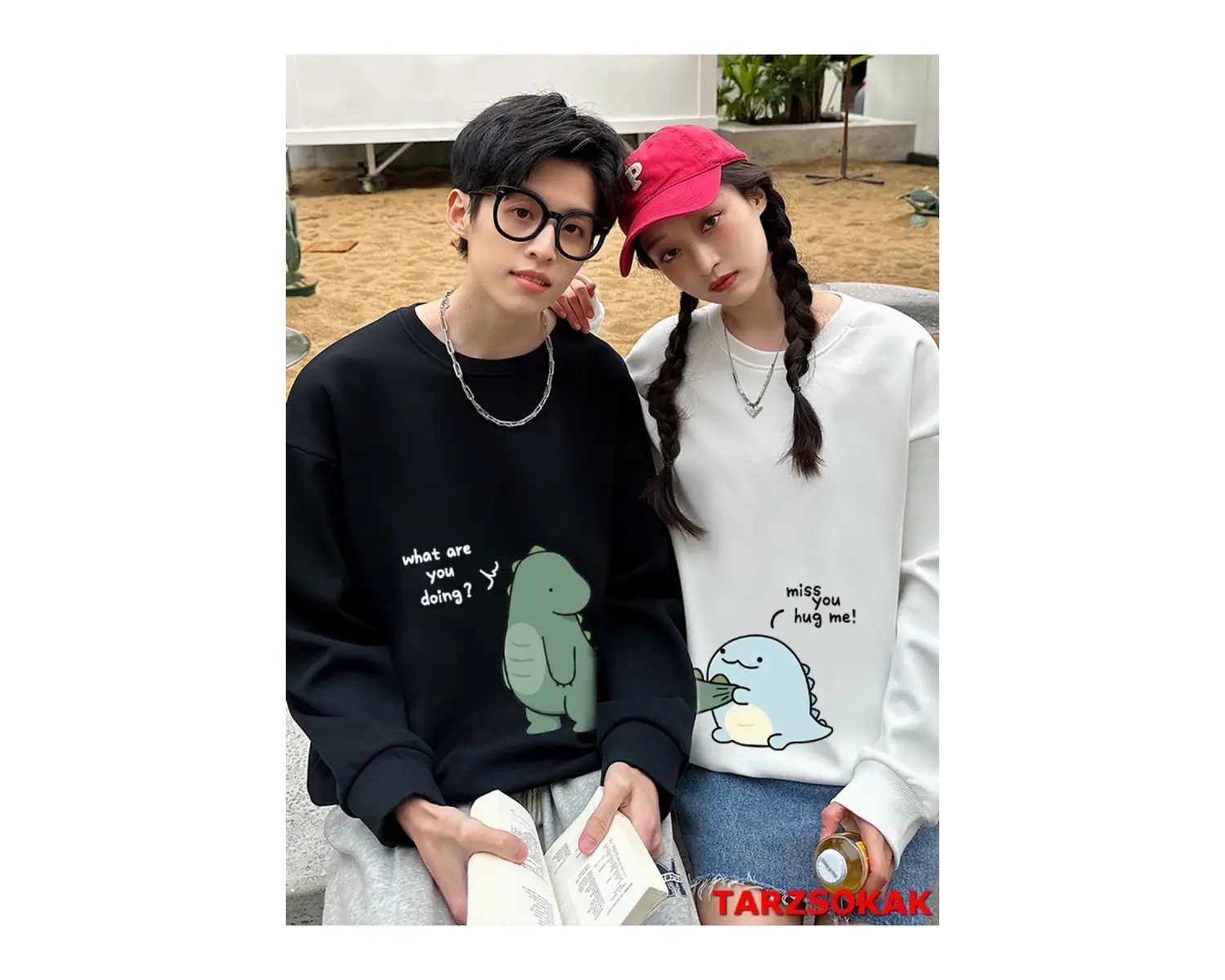 2 Li Harajuku Style Çift Sevgili Kombinleri Couple Clothing Yeni Sezon 2 Adet
