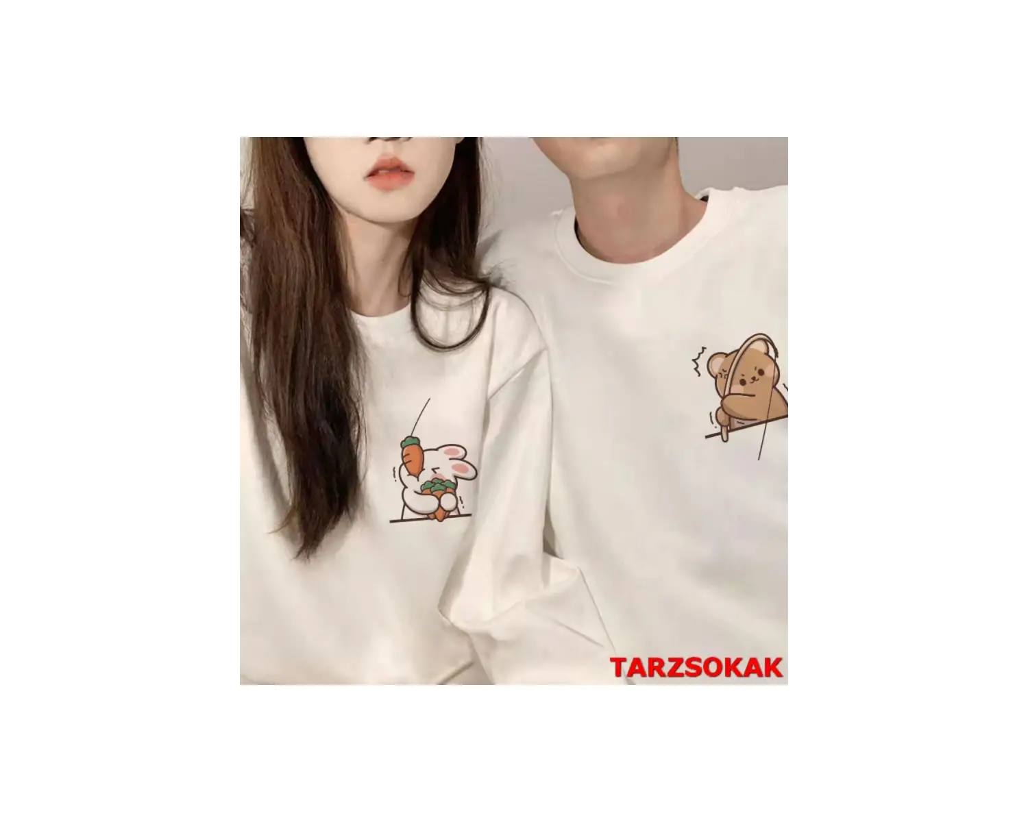 2 Li Harajuku Style Çift Sevgili Kombinleri Couple Clothing Yeni Sezon 2 Adet