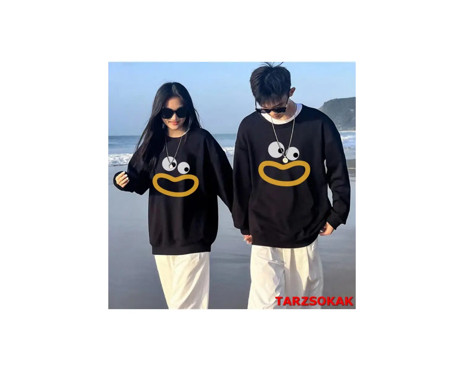 2 Li Harajuku Style Çift Sevgili Kombinleri Couple Clothing Yeni Sezon 2 Adet