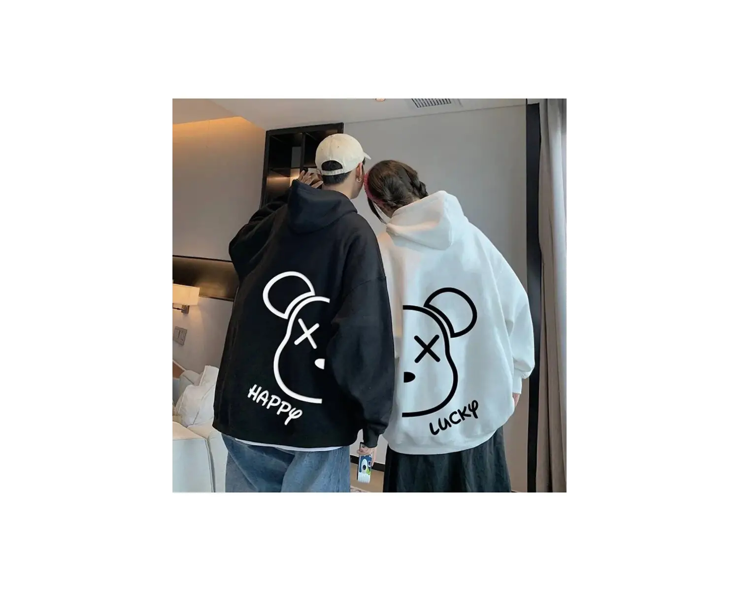 2 Li Harajuku Style Çift Sevgili Kombinleri Couple Clothing Yeni Sezon 2 Adet