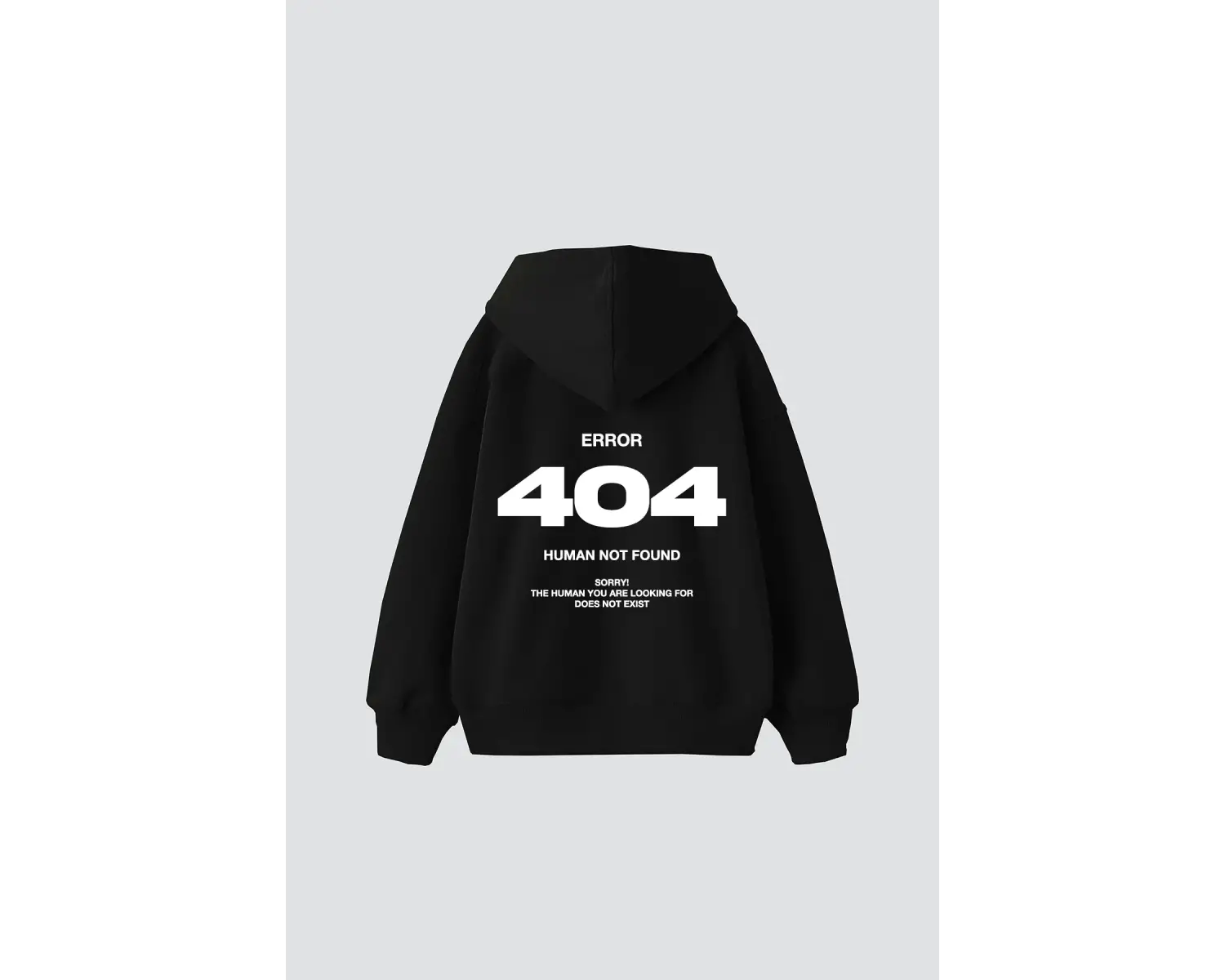 404 Error Baskılı Oversize Unisex Premium Beyaz