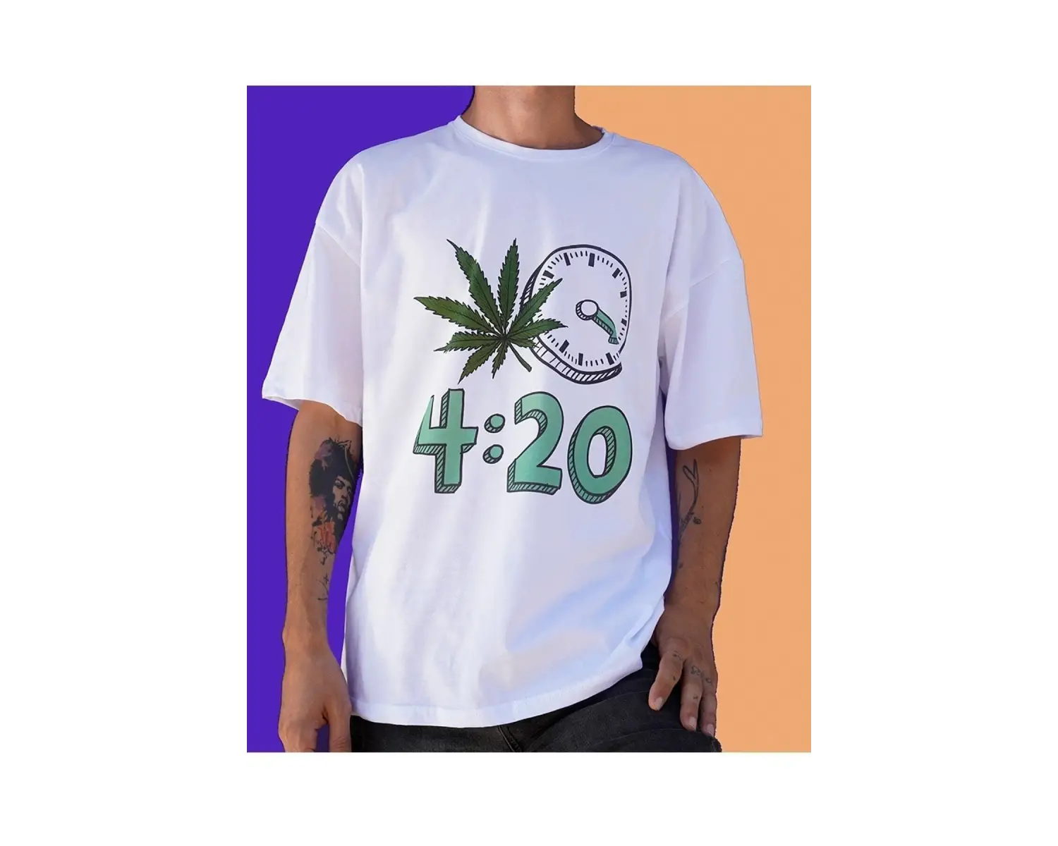 420 Weed Oversize Tişört