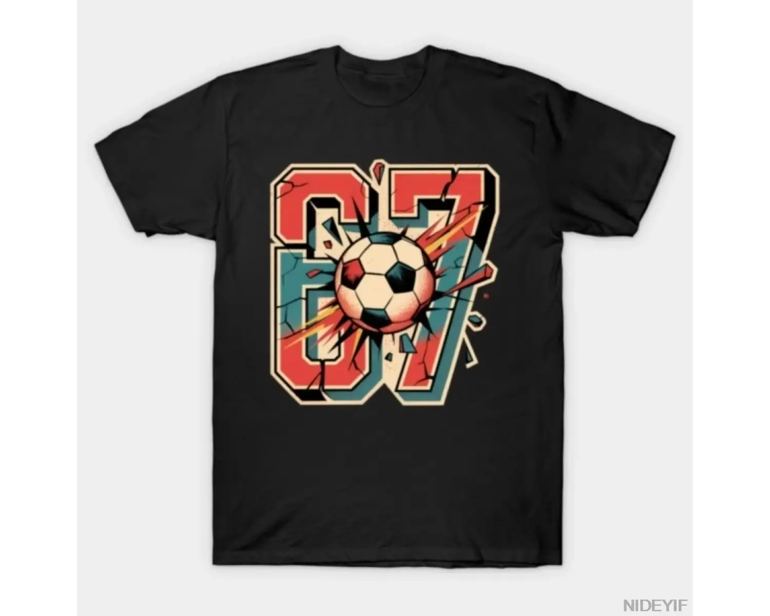 67 Futbol Topu Numarası Altı Yedi Varsity Spor T-shirt Erkekler Kadınlar Için % 100% Pamuk T