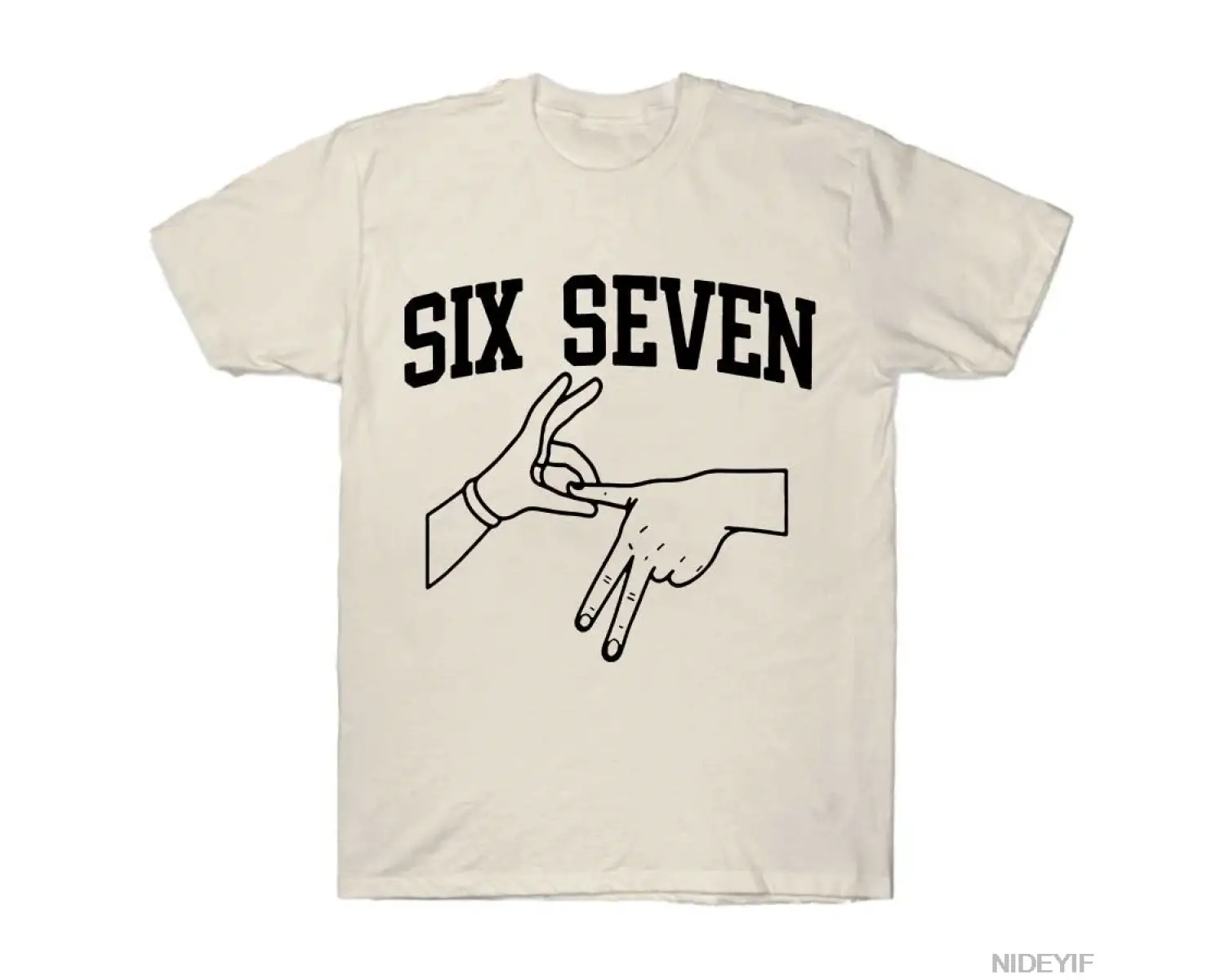 67 Six Seven El İşareti Sokak 67 6 7 Erkek Kadın Tişörtü %100 Pamuk Tişörtler Kısa Kollu Üstl