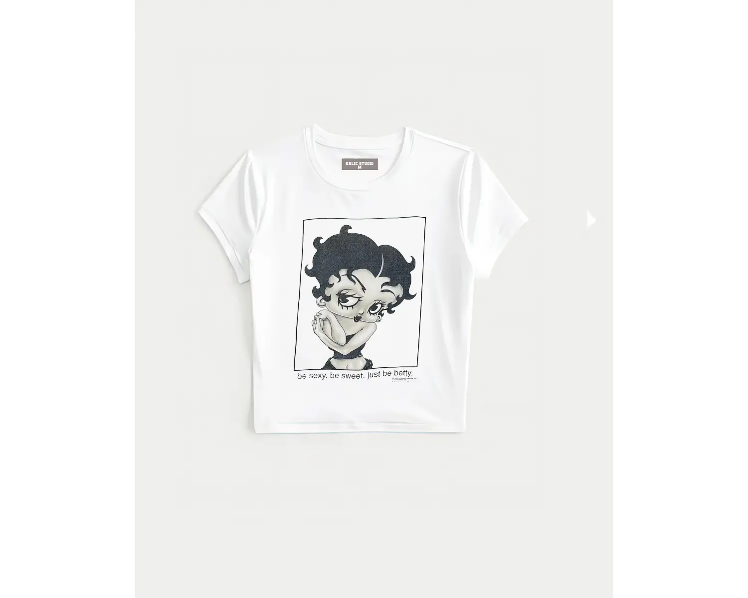 betty boop baby tee beyaz