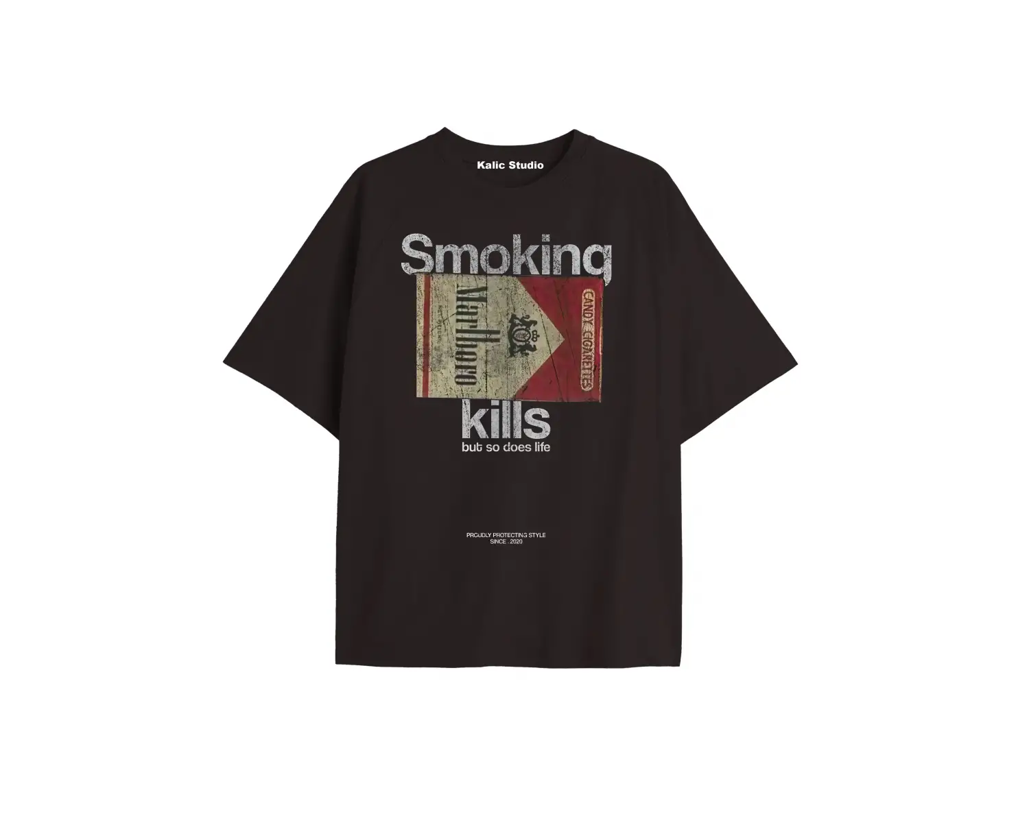 Marlroro Health oversize unisex t-shirt siyah