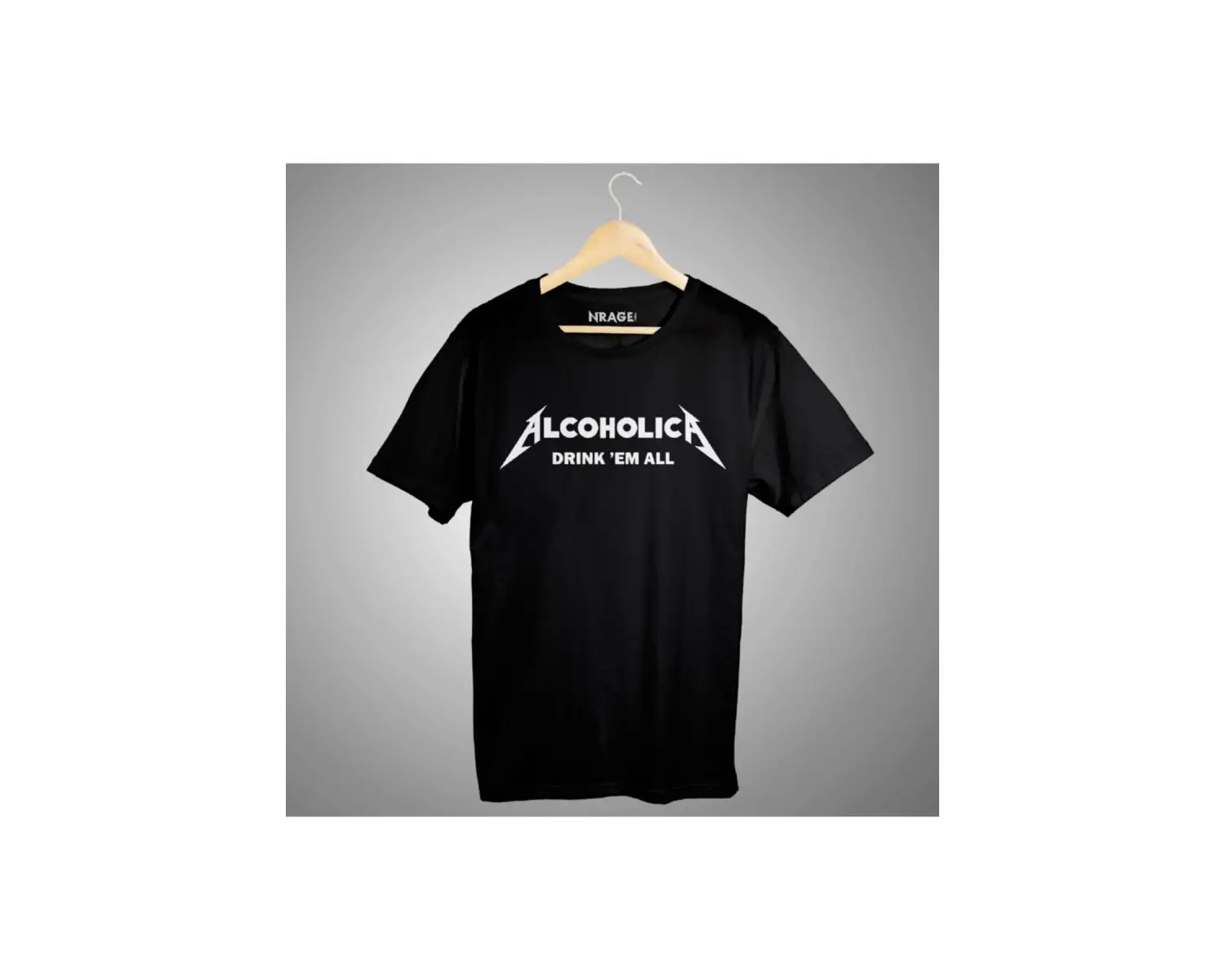 Unisex Siyah Baskılı T-shirt