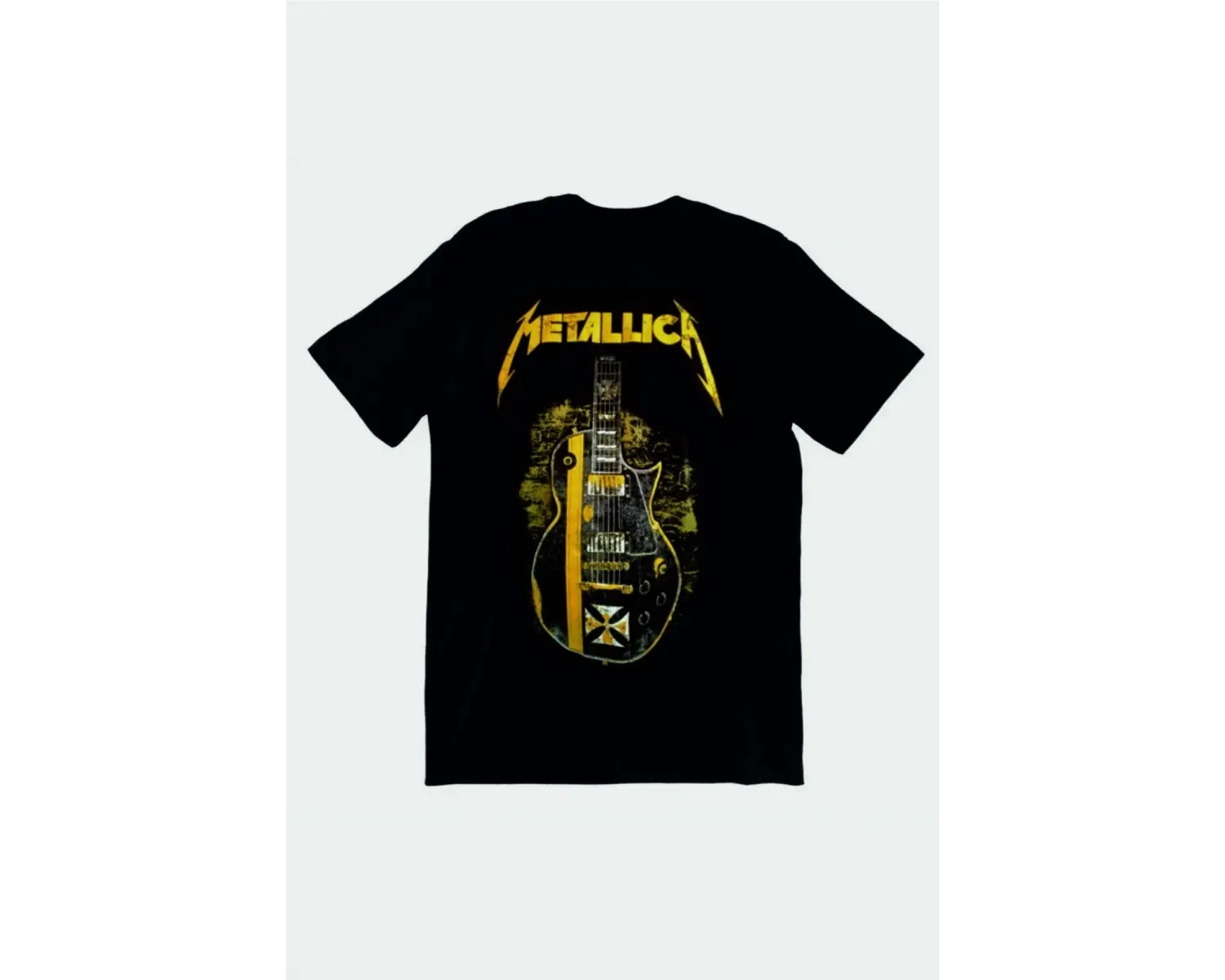 Metallica James Hedfield Gitar Metal Band Baskılı Battal Boy Penye Tişört