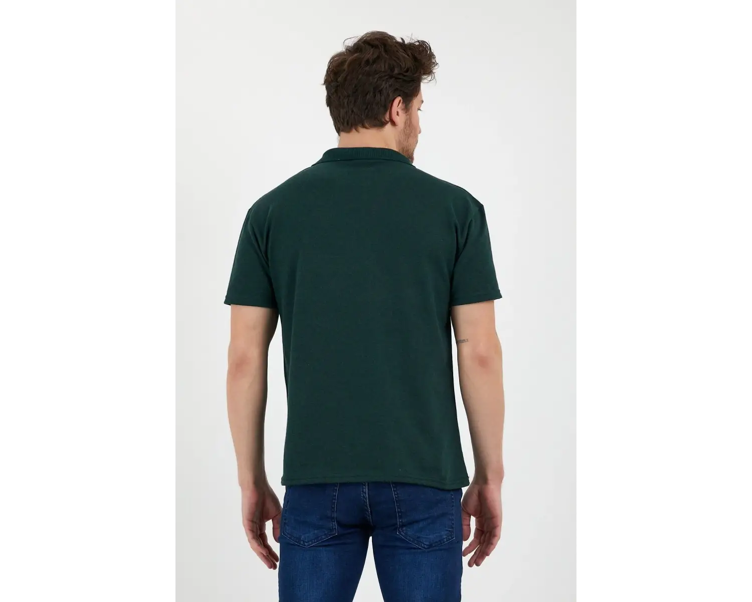 Erkek Slim Fitt Düğmeli Polo Yaka Tshirt