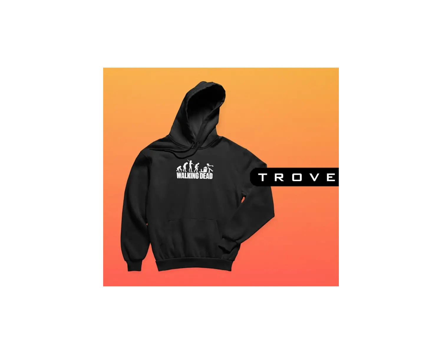 Unısex Kadın Erkek The Walkıng Dead Siyah Kapüşonlu Hoodie %100 Pamuk Tasarım Sweatshirt