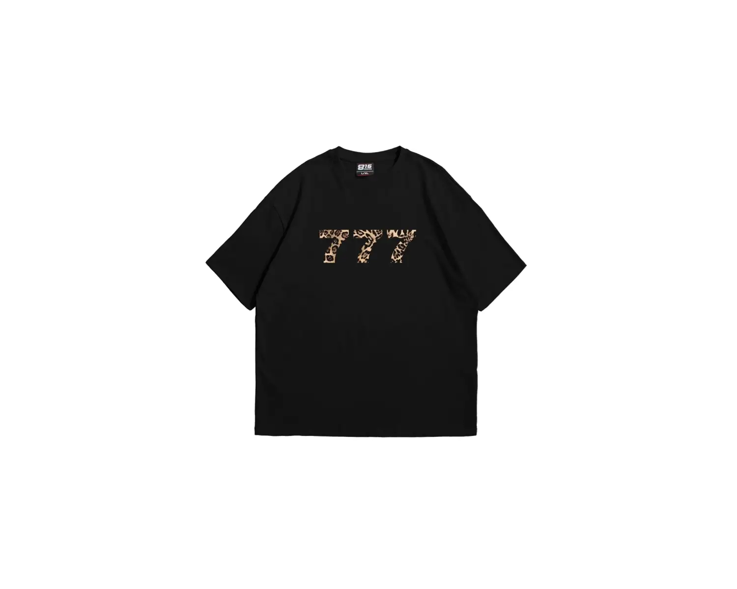 777 Leopar Baskılı Oversize Unisex Premium Beyaz