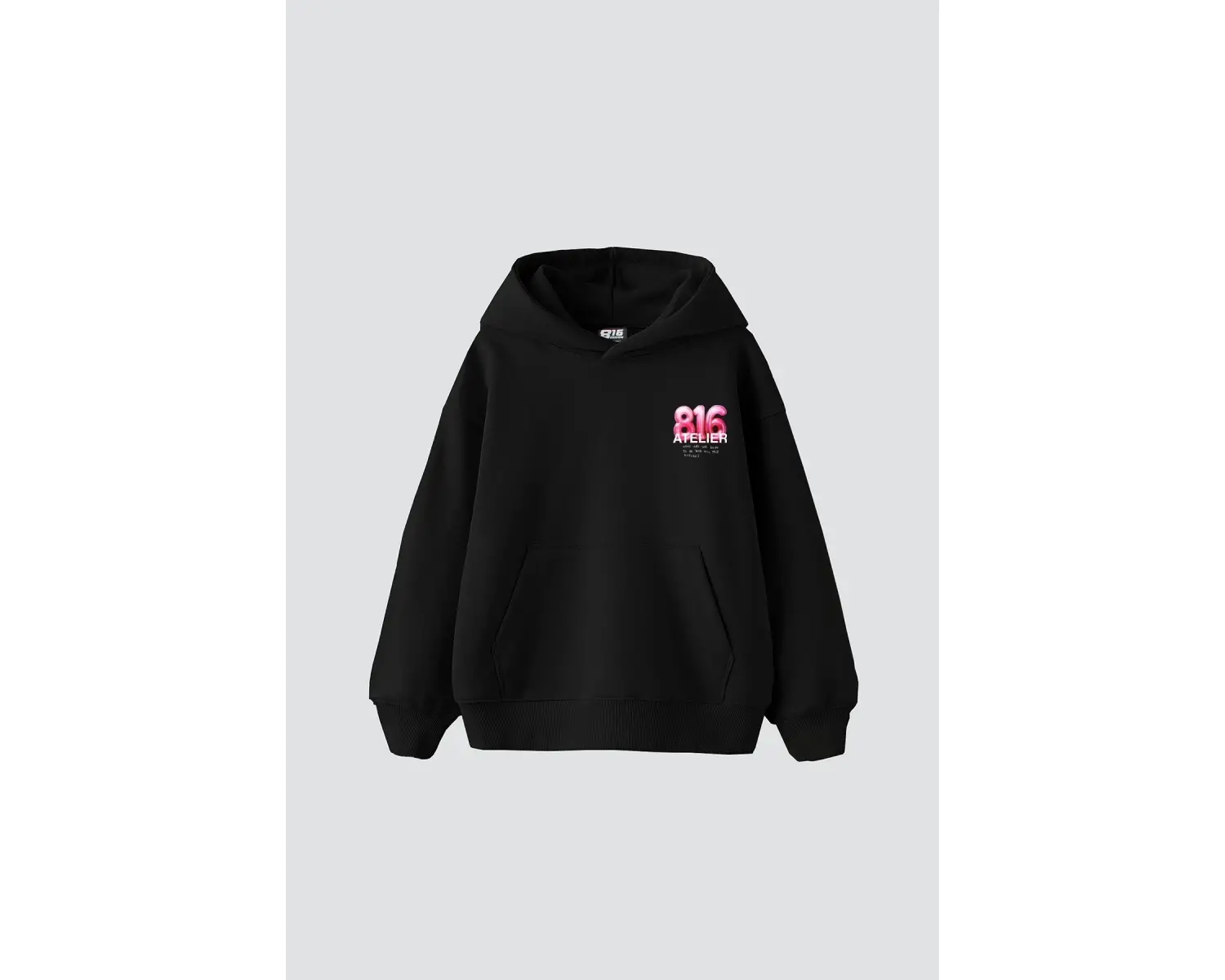 816 Atelier Baskılı Oversize Unisex Beyaz