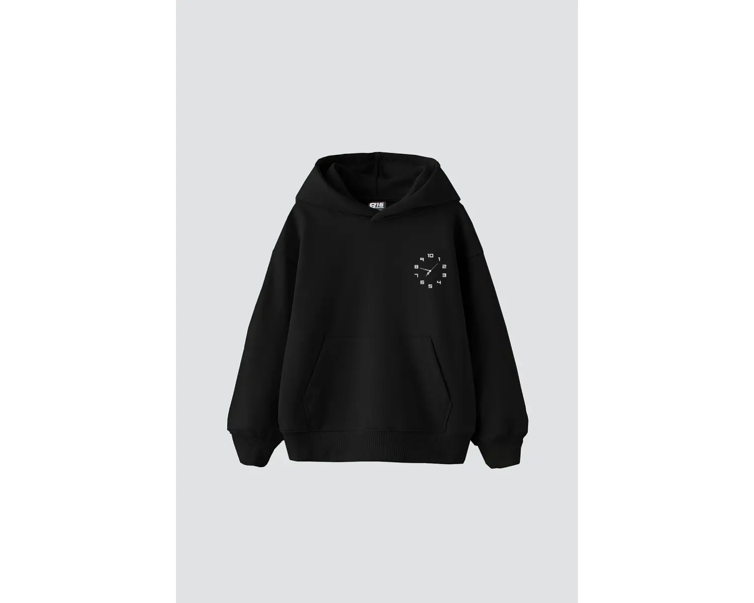 816 Clock Baskılı Oversize Unisex Beyaz