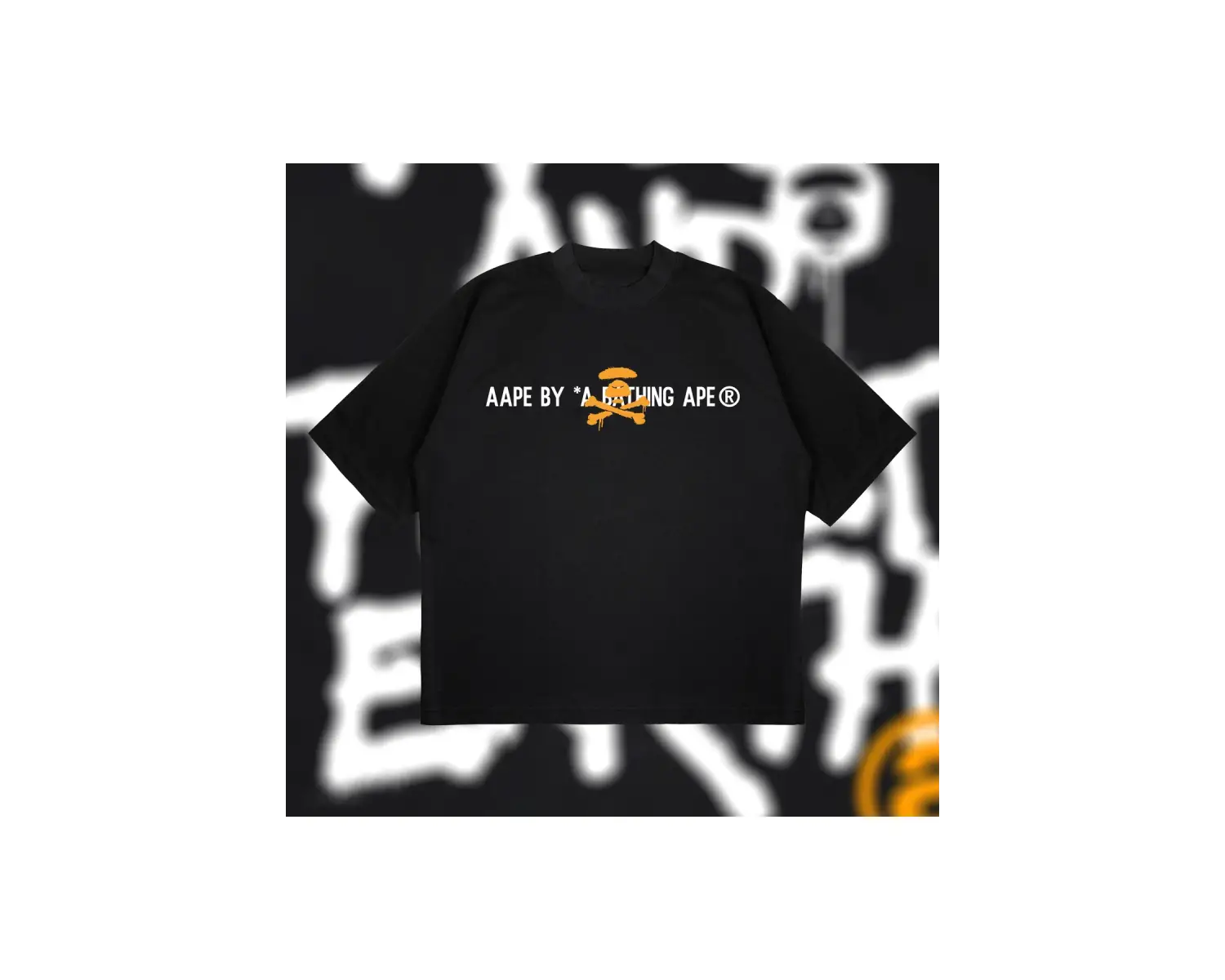 A Bathing Ape Moonface Boxy Fit Oversize Unisex Tshirt – Baskılı Tişört |