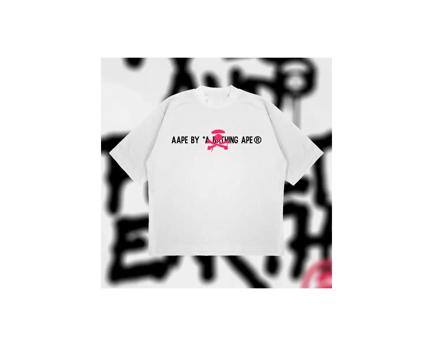 A Bathing Ape Moonface Boxy Fit Oversize Unisex Tshirt – Baskılı Tişört |