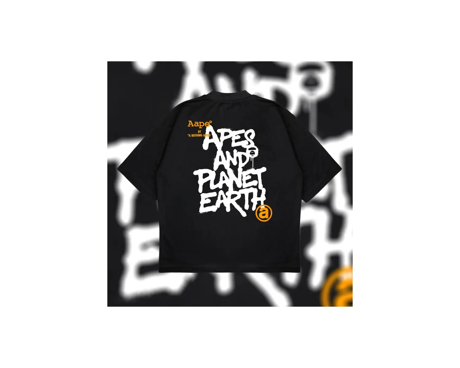 A Bathing Ape Moonface Boxy Fit Oversize Unisex Tshirt – Baskılı Tişört |